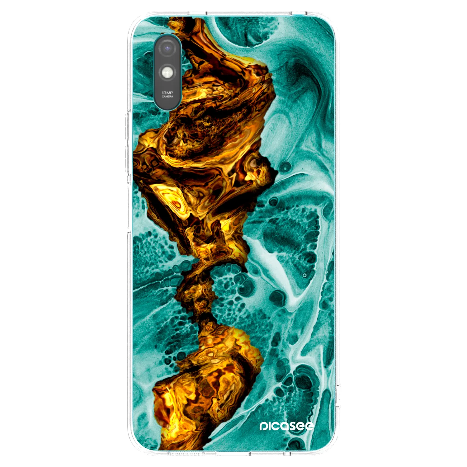 Picasee silikonski prozorni ovitek za Xiaomi Redmi 9AT - Goldsky