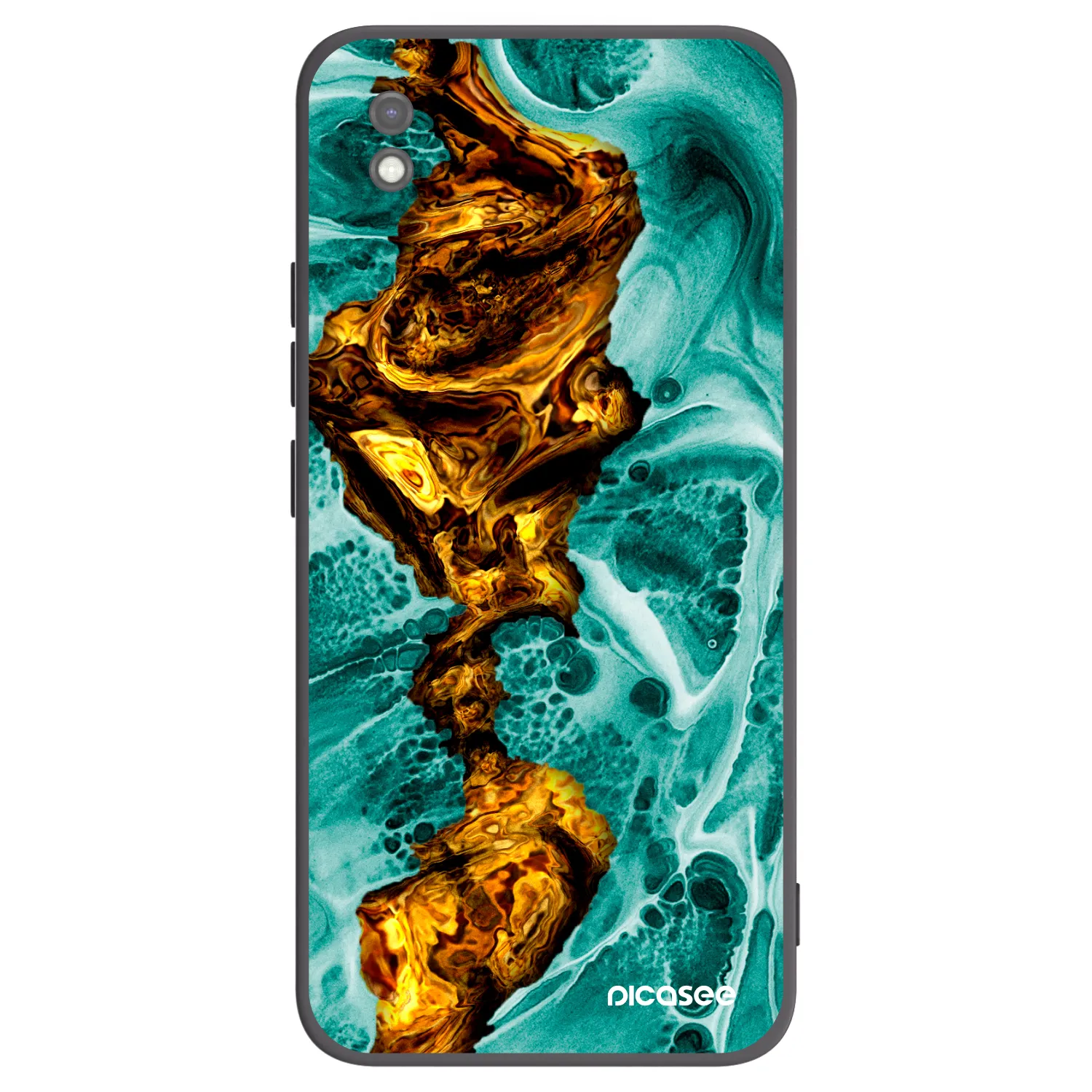Picasee silikonski črni ovitek za Xiaomi Redmi 9AT - Goldsky