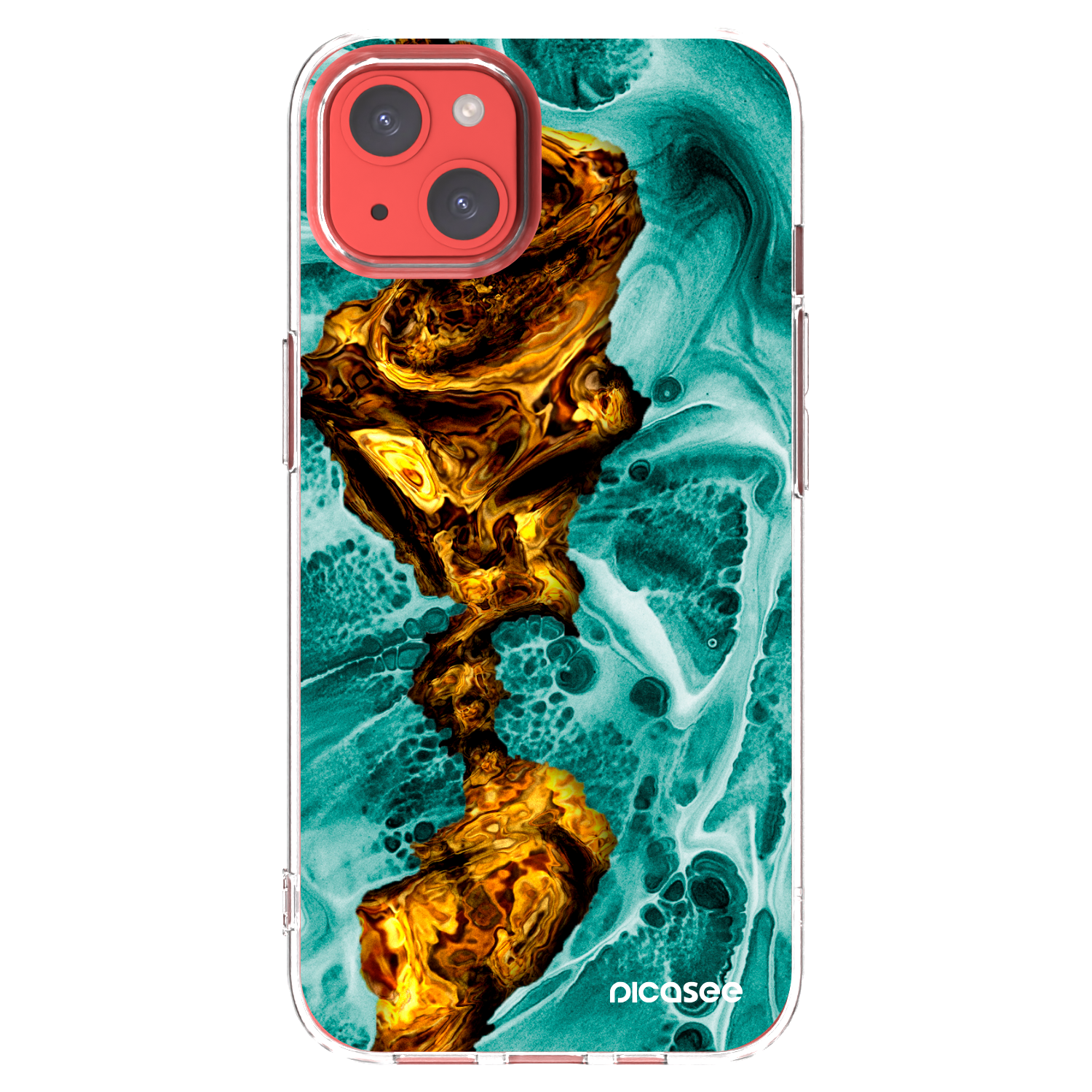 Picasee silikonski prozorni ovitek za Apple iPhone 13 - Goldsky