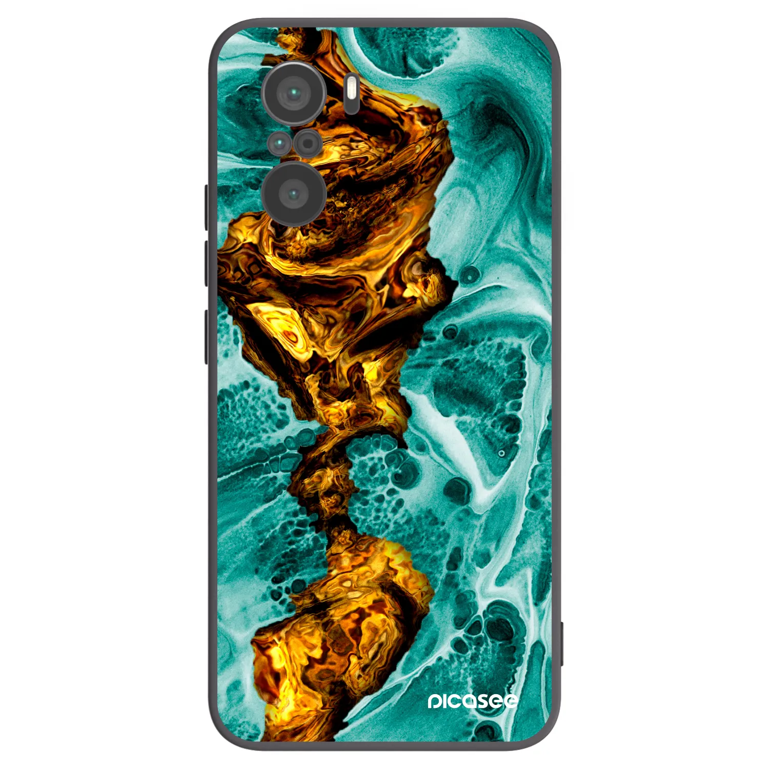 Picasee silikonski črni ovitek za Xiaomi Poco F3 - Goldsky