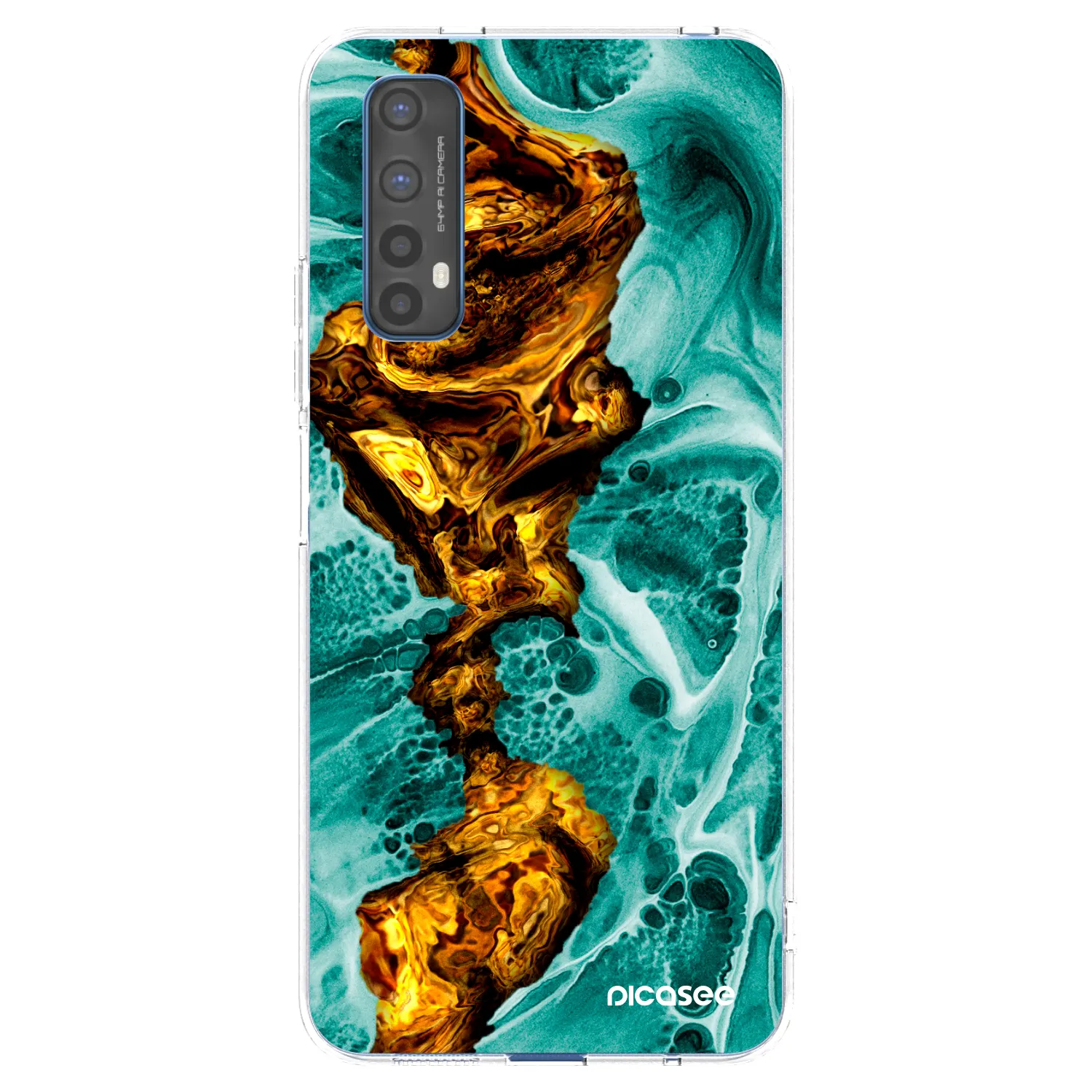 Picasee silikonski prozorni ovitek za Realme 7 - Goldsky