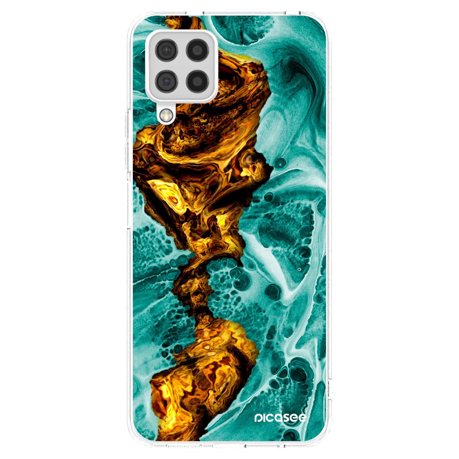 Picasee silikonski prozorni ovitek za Samsung Galaxy A22 A225F 4G - Goldsky