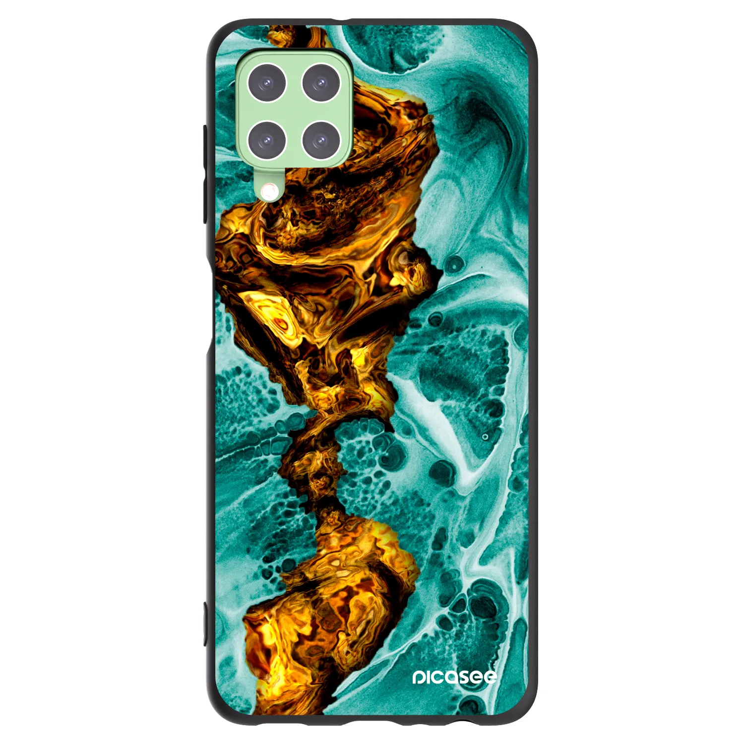 Picasee silikonski črni ovitek za Samsung Galaxy A22 A225F 4G - Goldsky