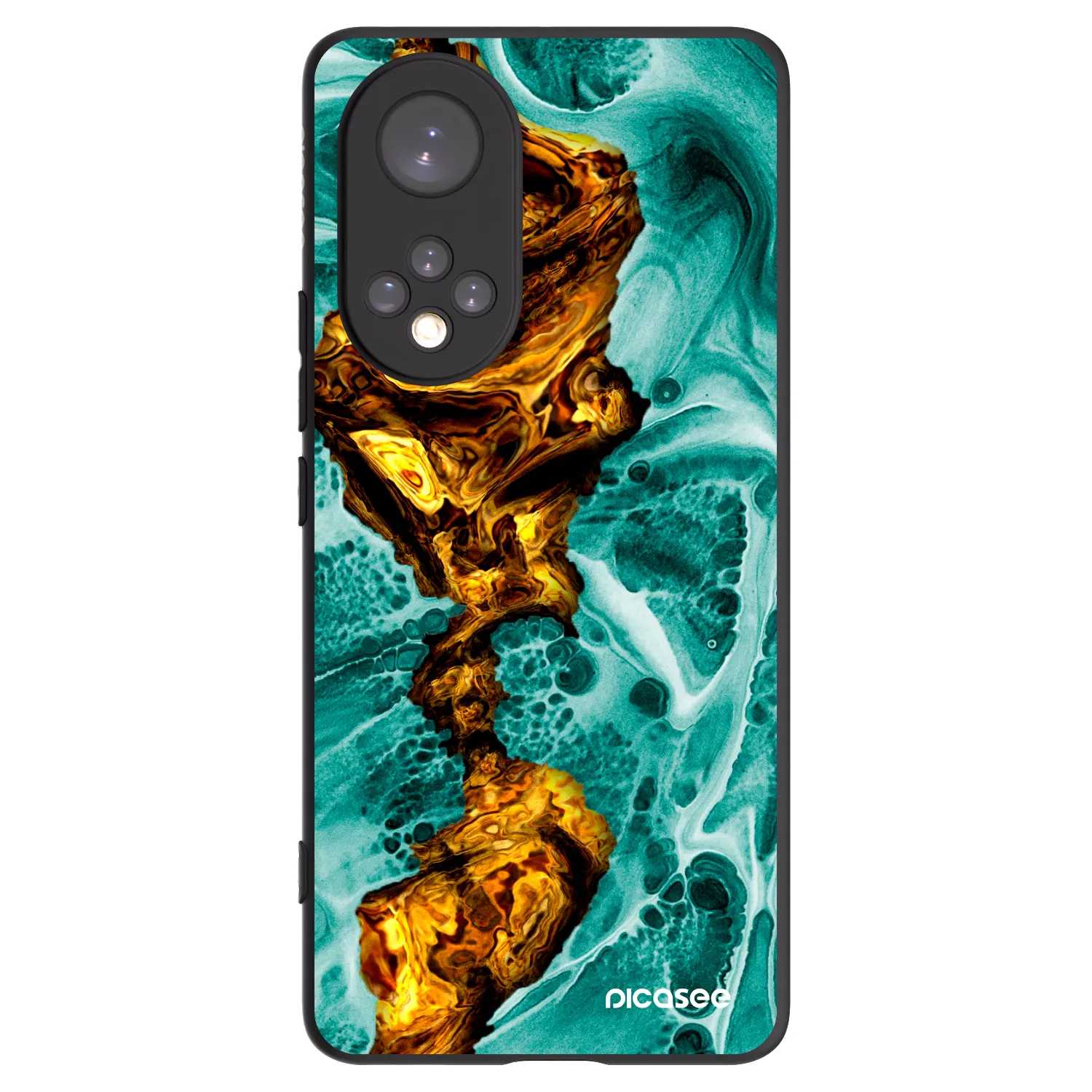 Picasee silikonski črni ovitek za Huawei Nova 9 - Goldsky