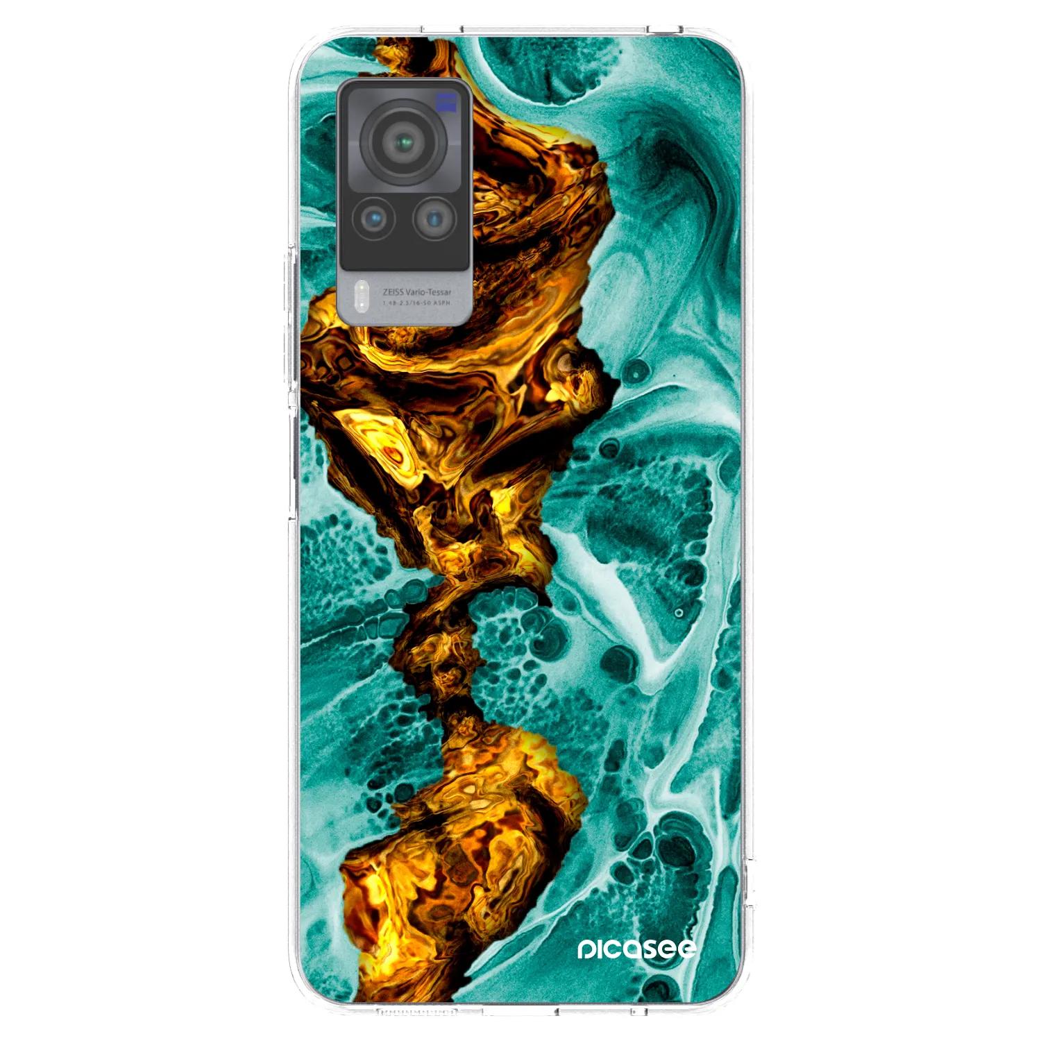 Picasee silikonski prozorni ovitek za Vivo X60 Pro 5G - Goldsky