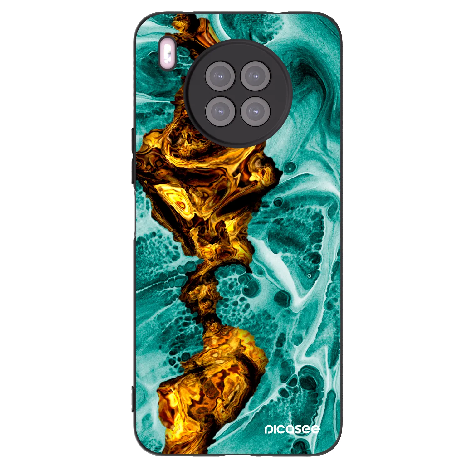 Picasee silikonski črni ovitek za Huawei Nova 8i - Goldsky