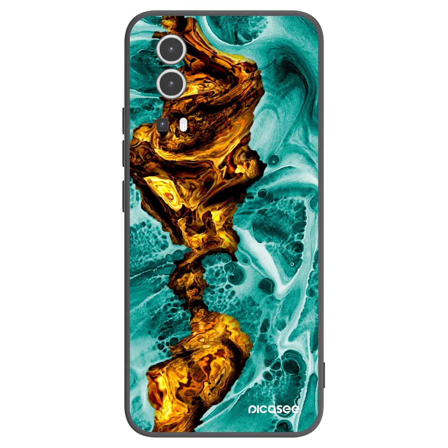 Picasee silikonski črni ovitek za Vivo Y72 5G - Goldsky