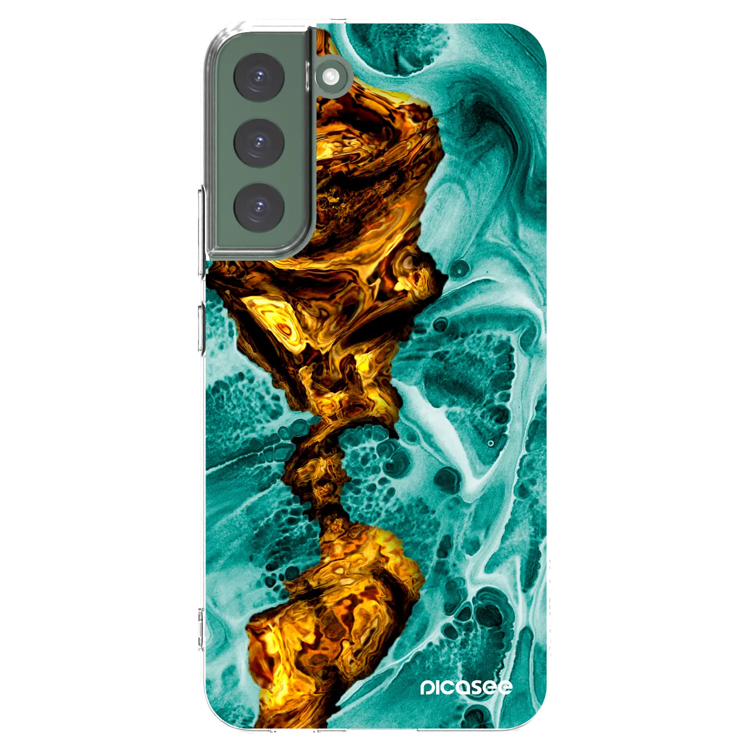 Picasee silikonski prozorni ovitek za Samsung Galaxy S22+ 5G - Goldsky