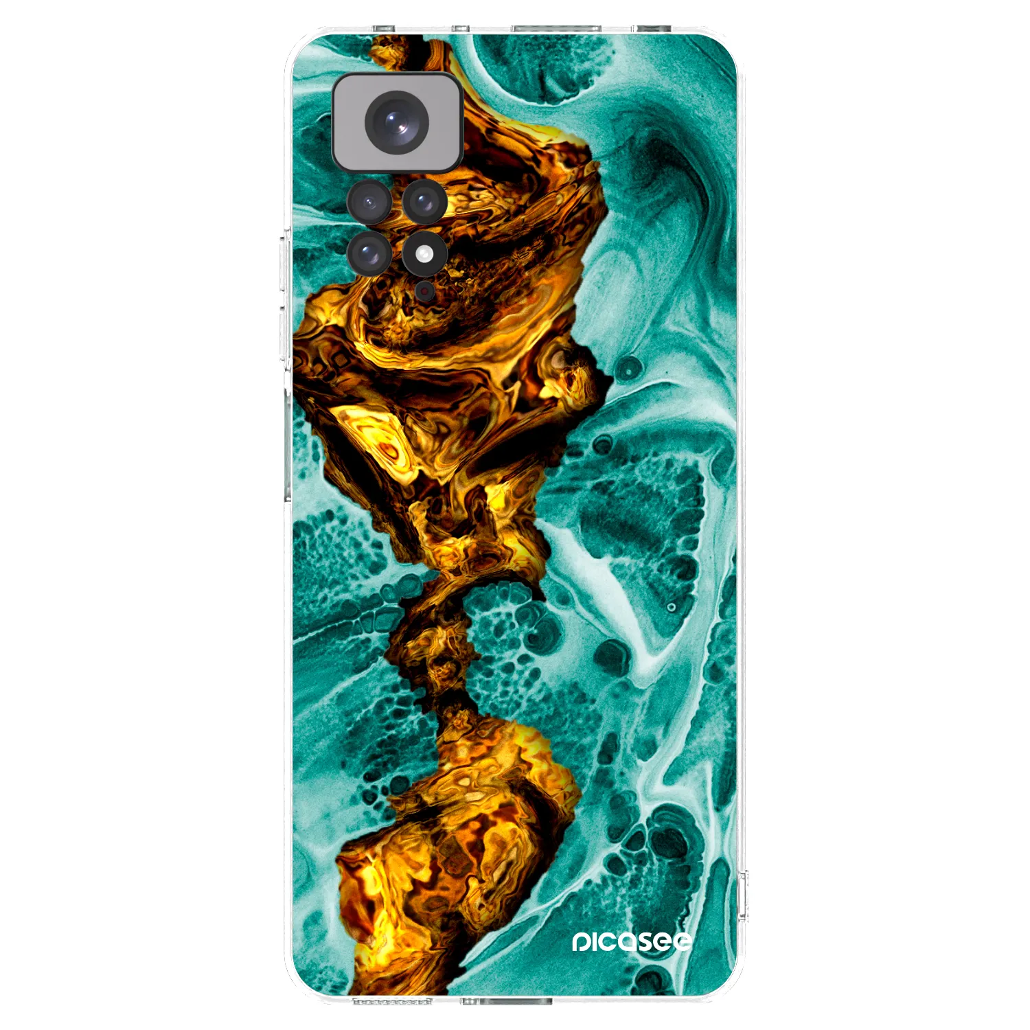 Picasee silikonski prozorni ovitek za Xiaomi Redmi Note 11 - Goldsky