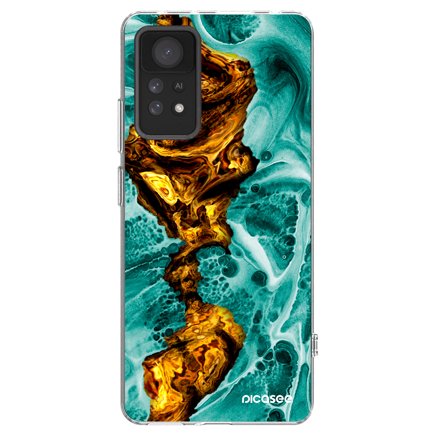 Picasee silikonski prozorni ovitek za Xiaomi Redmi Note 11 Pro - Goldsky