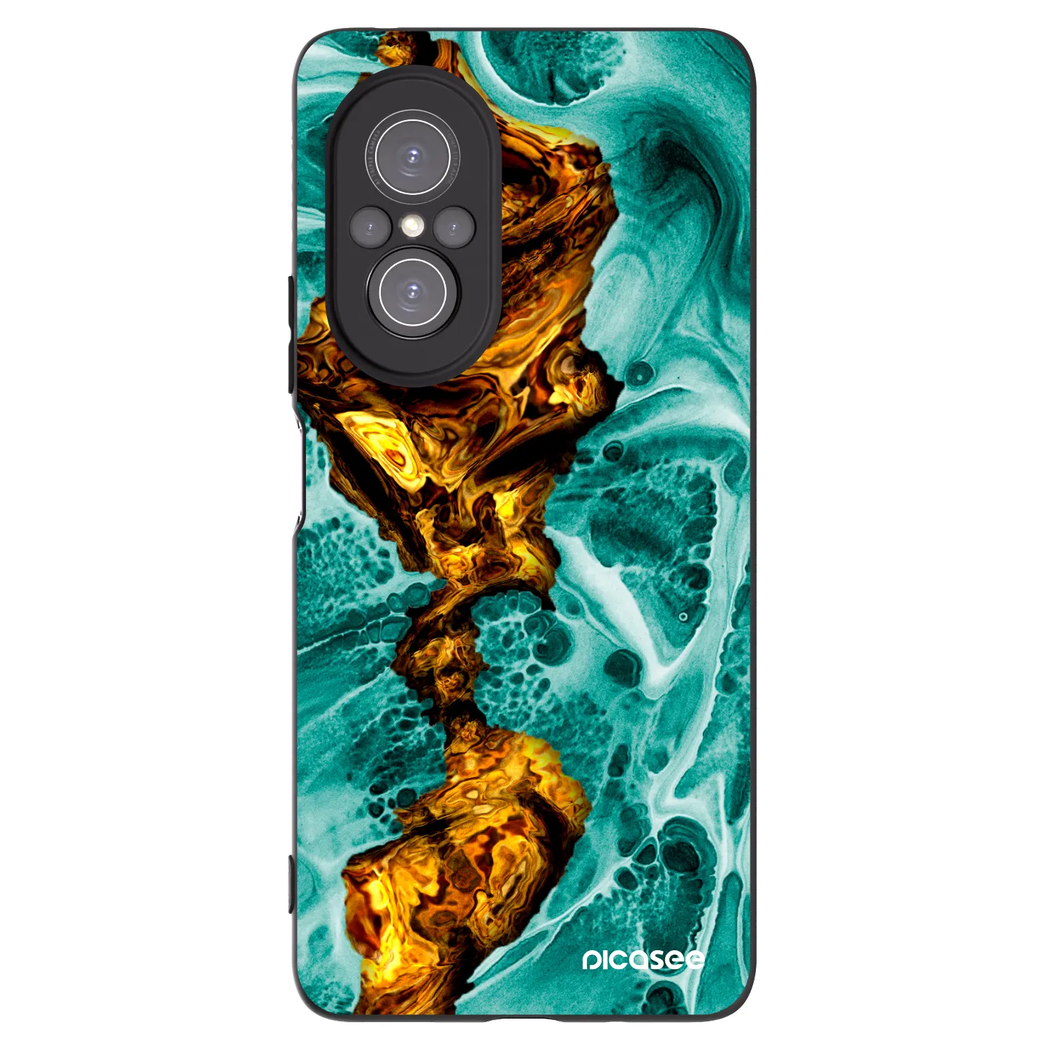 Picasee silikonski črni ovitek za Huawei Nova 9 SE - Goldsky