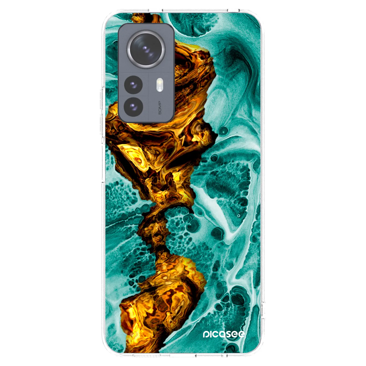 Picasee silikonski prozorni ovitek za Xiaomi 12 Pro - Goldsky