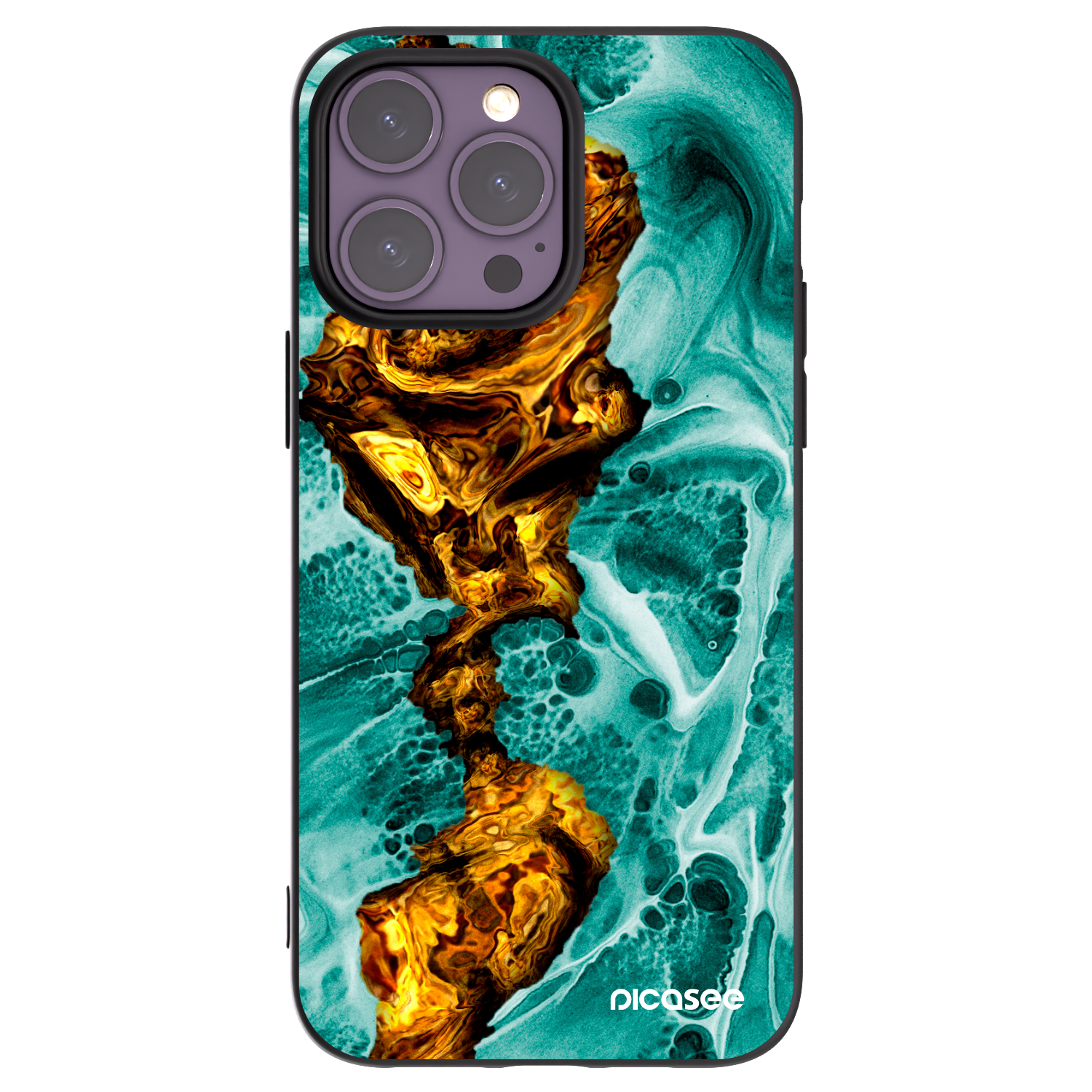 Picasee silikonski črni ovitek za Apple iPhone 14 Pro Max - Goldsky