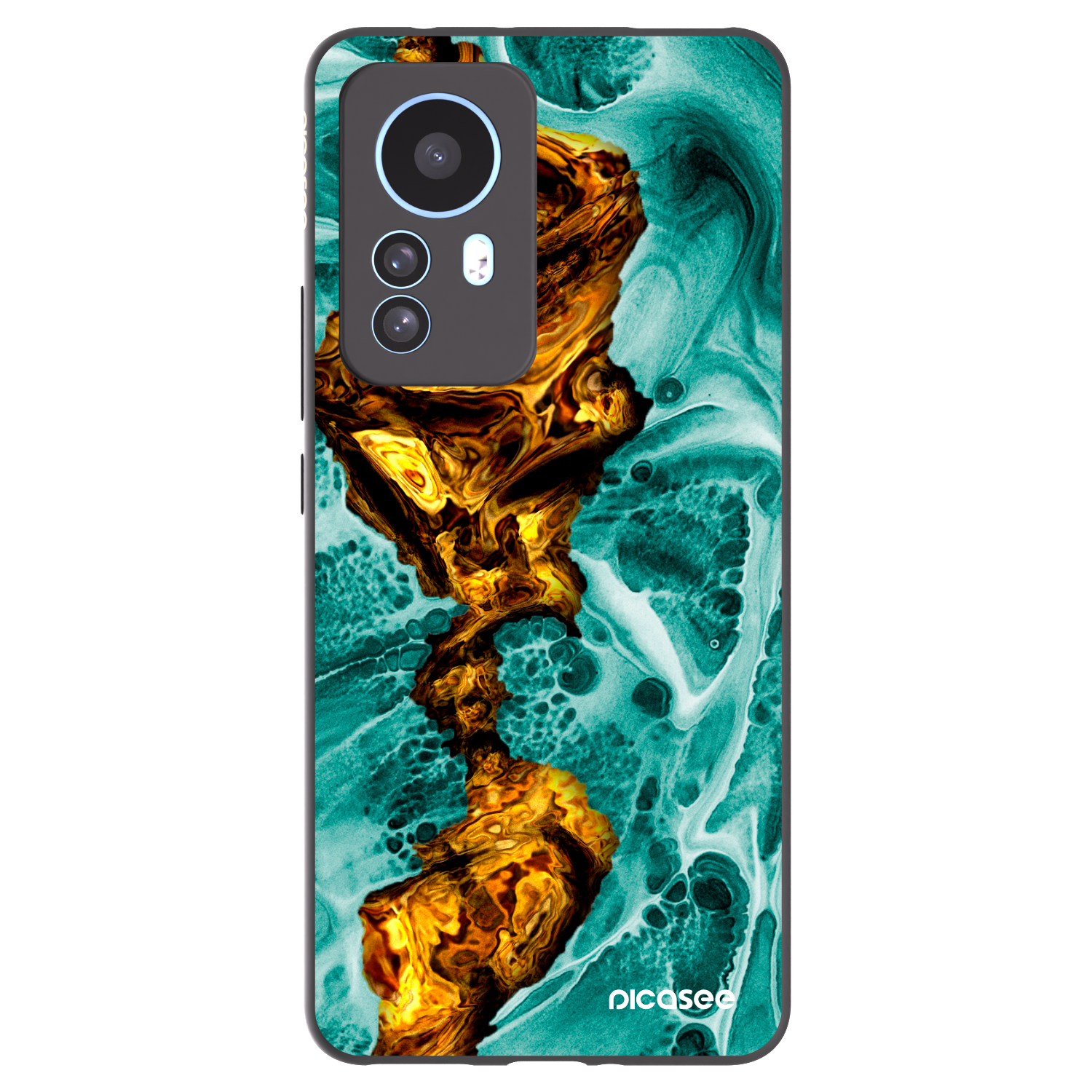 Picasee silikonski črni ovitek za Xiaomi 12T - Goldsky