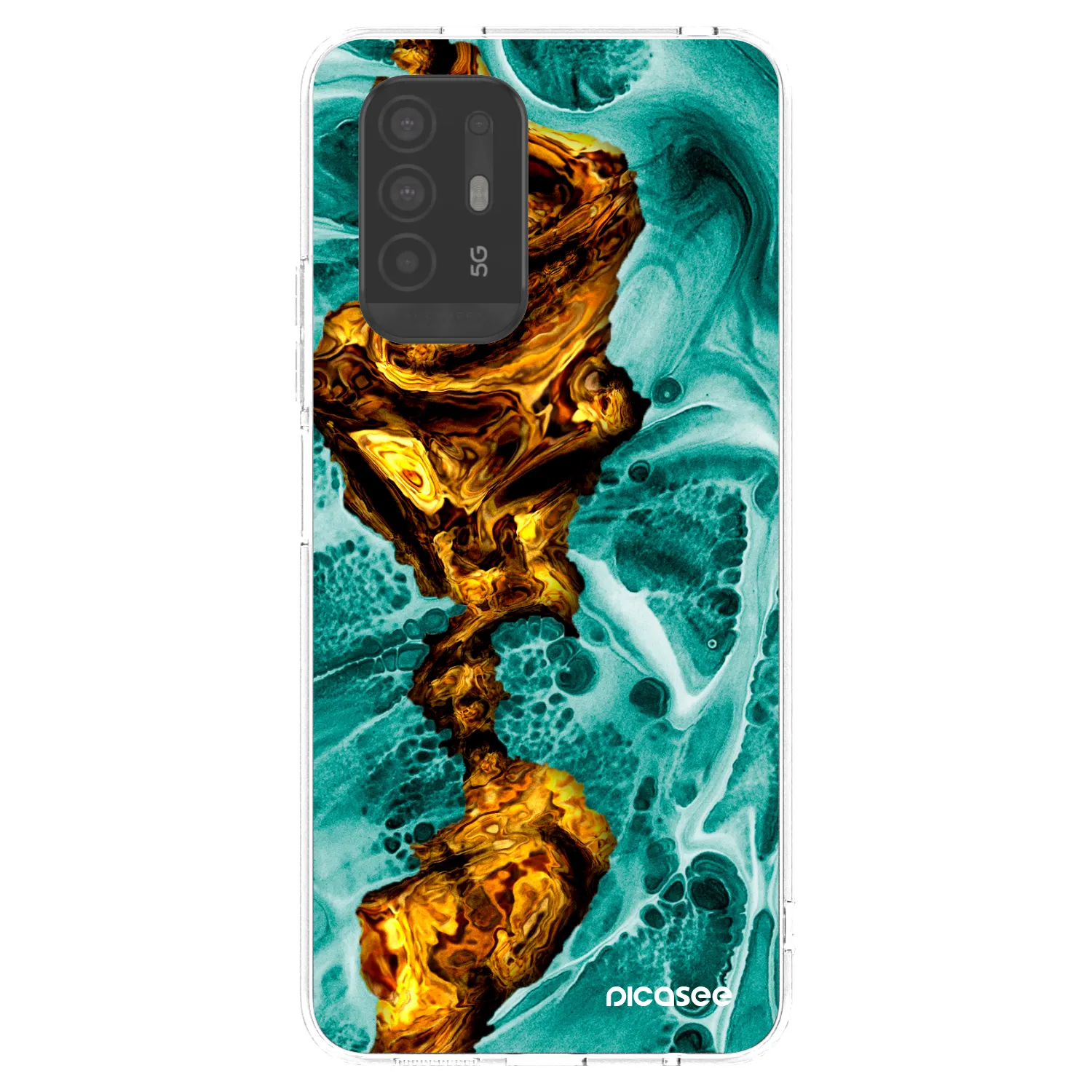 Picasee silikonski prozorni ovitek za OPPO A94 5G - Goldsky