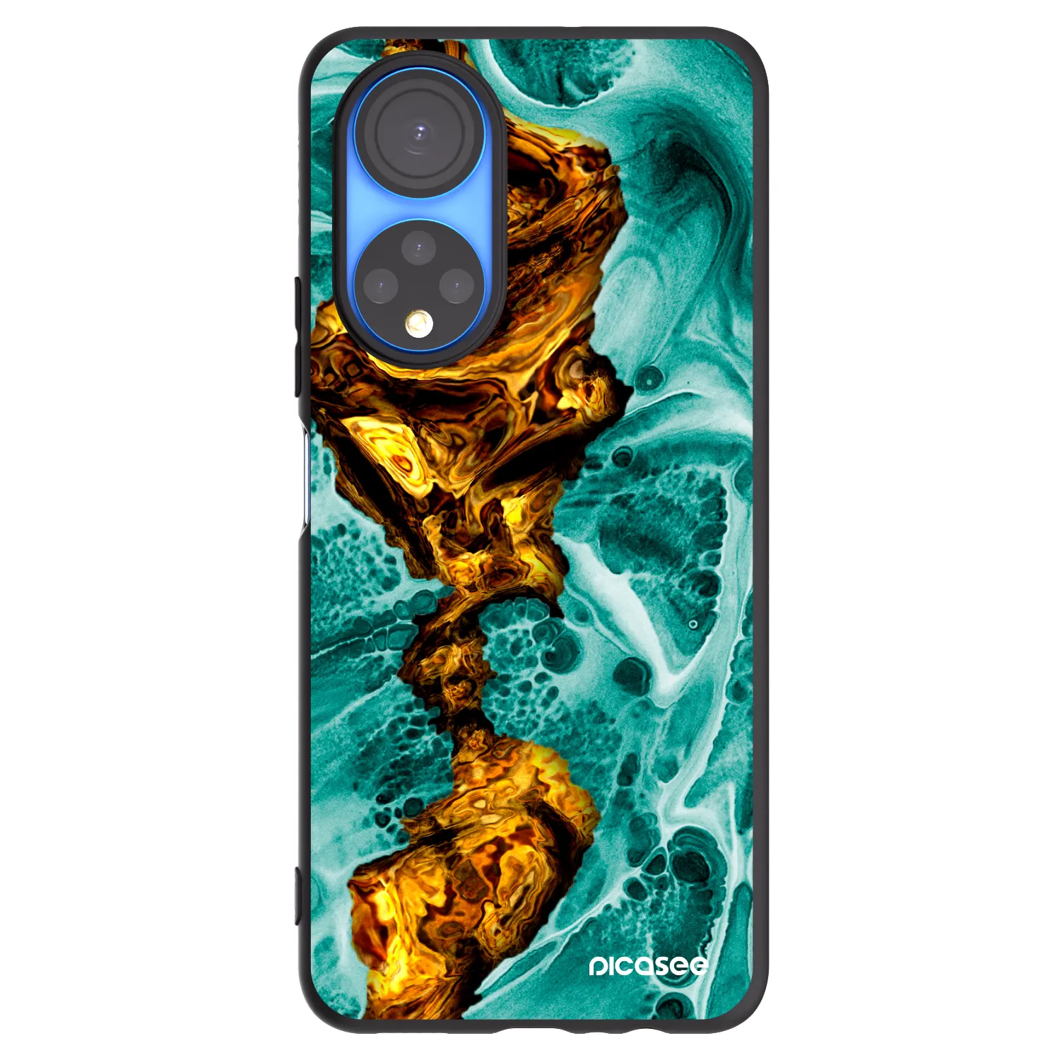 Picasee silikonski črni ovitek za Honor X7 - Goldsky