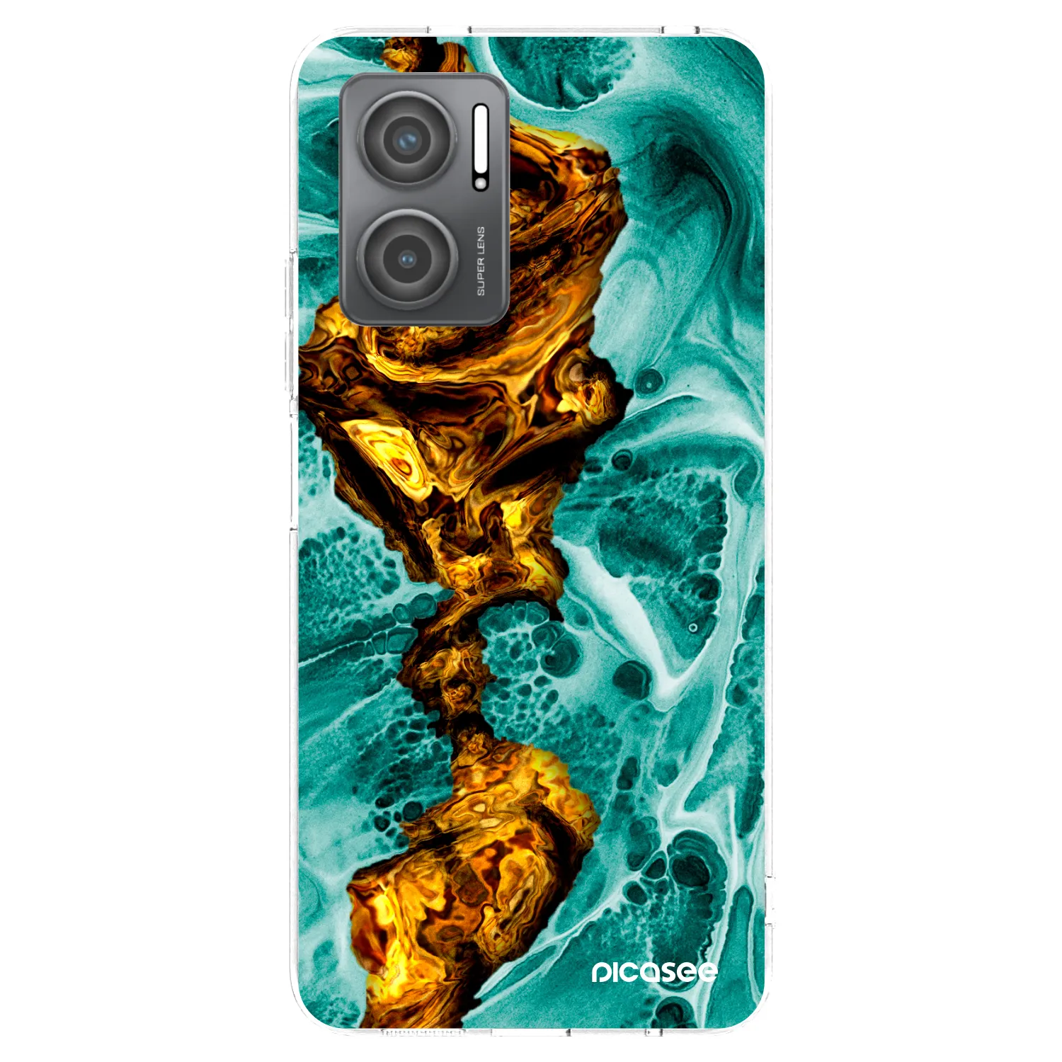 Picasee silikonski prozorni ovitek za Xiaomi Redmi 10 5G - Goldsky