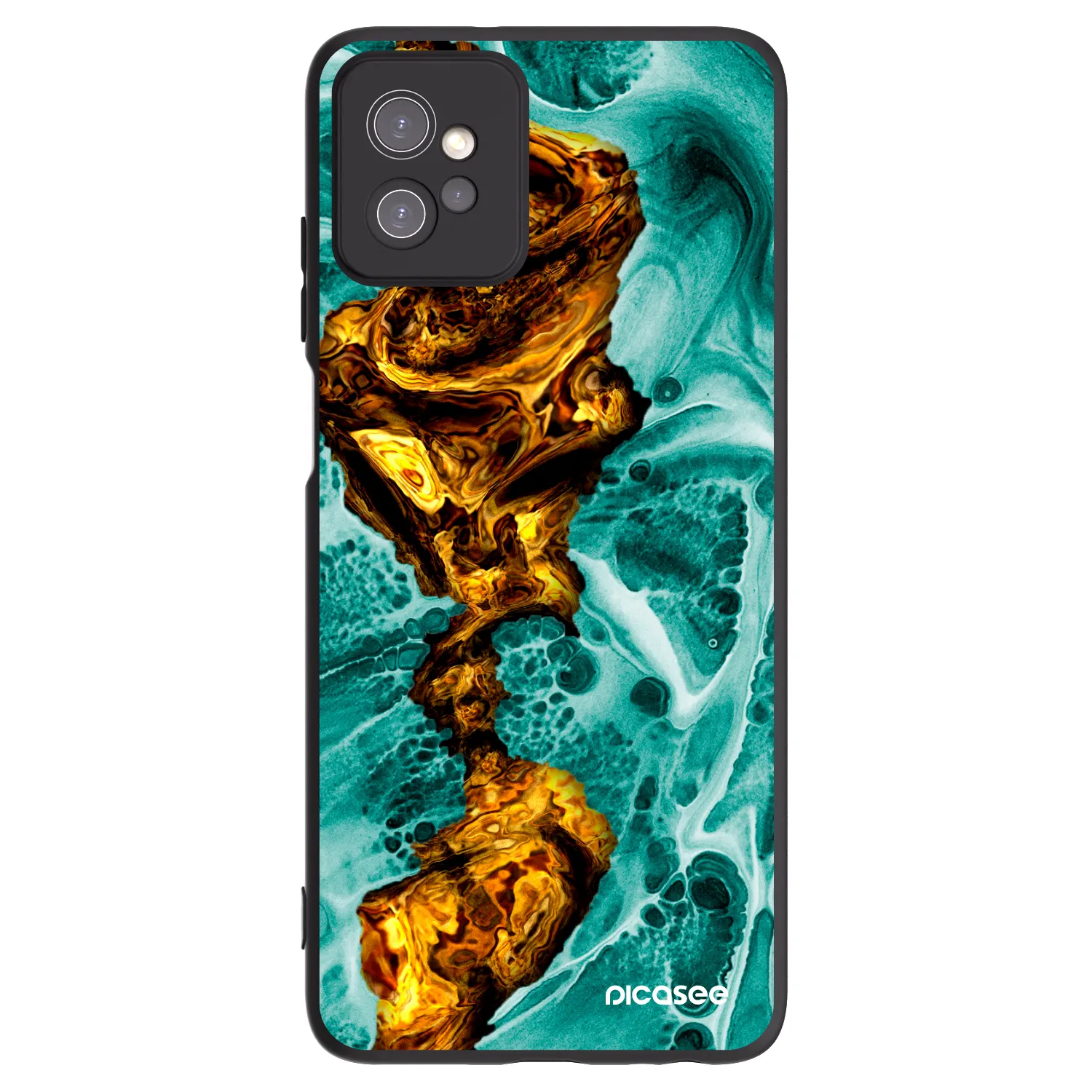 Picasee silikonski črni ovitek za Motorola Moto G32 - Goldsky