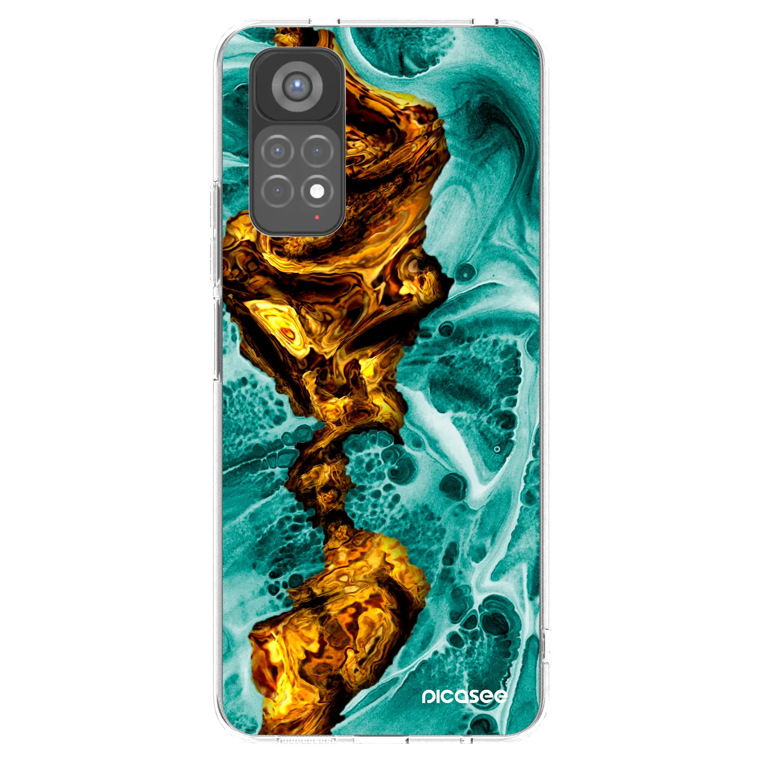 Picasee silikonski prozorni ovitek za Xiaomi Redmi Note 11S 5G - Goldsky