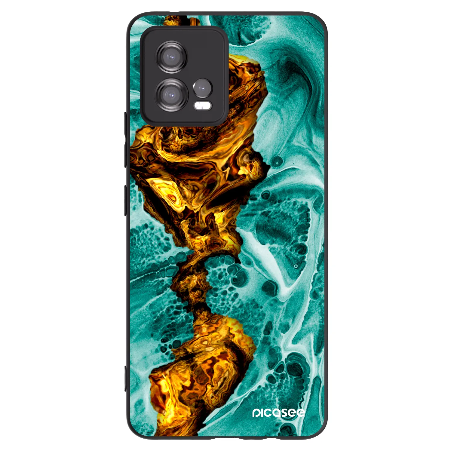 Picasee silikonski črni ovitek za Motorola Moto G72 - Goldsky
