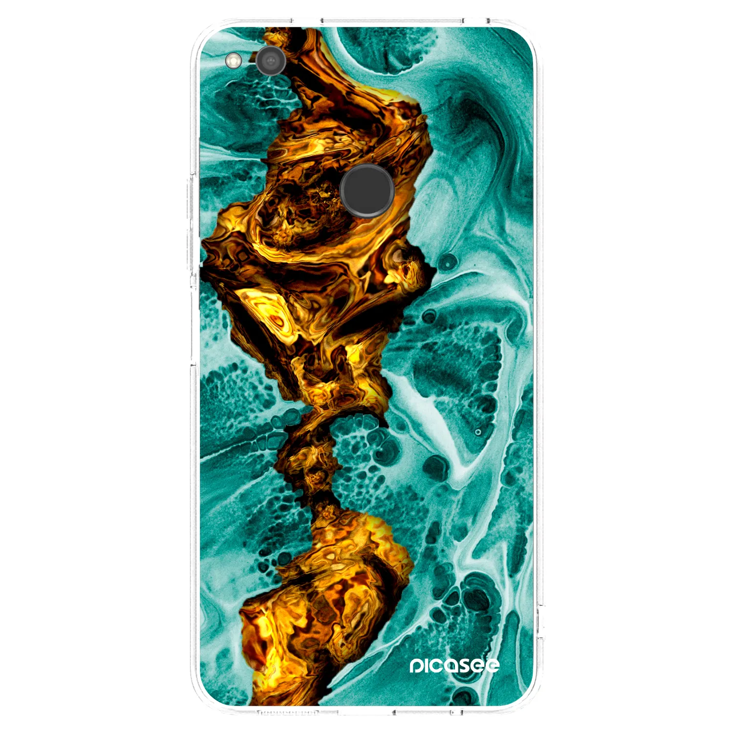 Picasee silikonski prozorni ovitek za Huawei P9 Lite 2017 - Goldsky