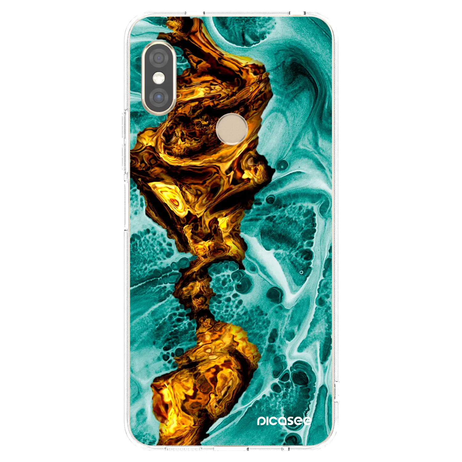 Picasee silikonski prozorni ovitek za Xiaomi Redmi Note 5 Global - Goldsky