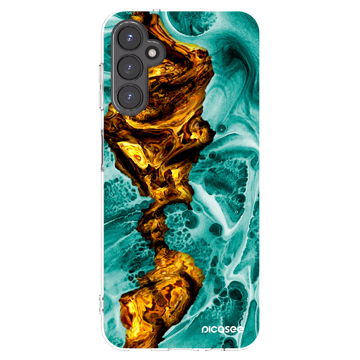 Picasee silikonski prozorni ovitek za Samsung Galaxy A14 4G A145R - Goldsky
