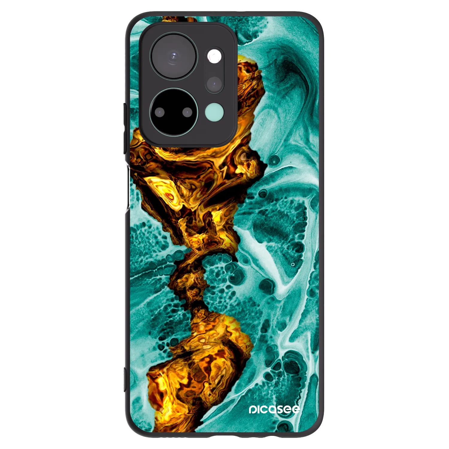 Picasee silikonski črni ovitek za Honor X7a - Goldsky