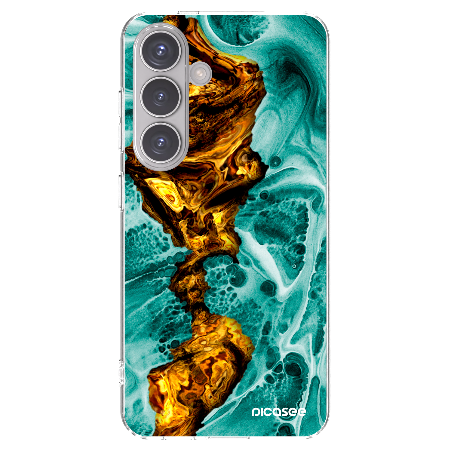 Picasee silikonski prozorni ovitek za Samsung Galaxy S24 S921B 5G - Goldsky