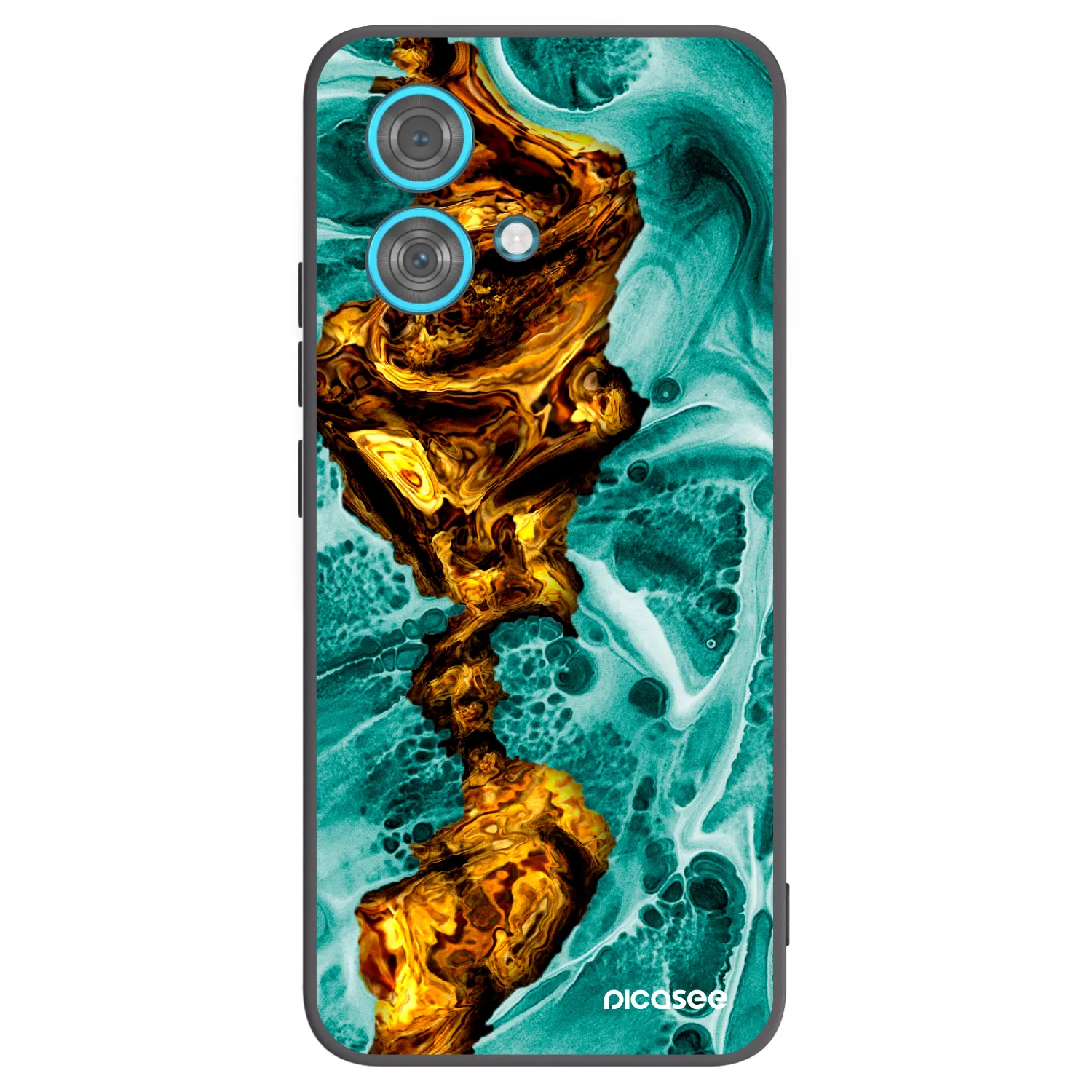 Picasee silikonski črni ovitek za Motorola Edge 40 Neo - Goldsky