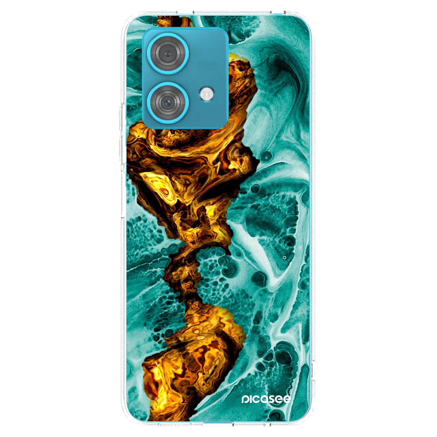 Picasee silikonski prozorni ovitek za Motorola Edge 40 Neo - Goldsky