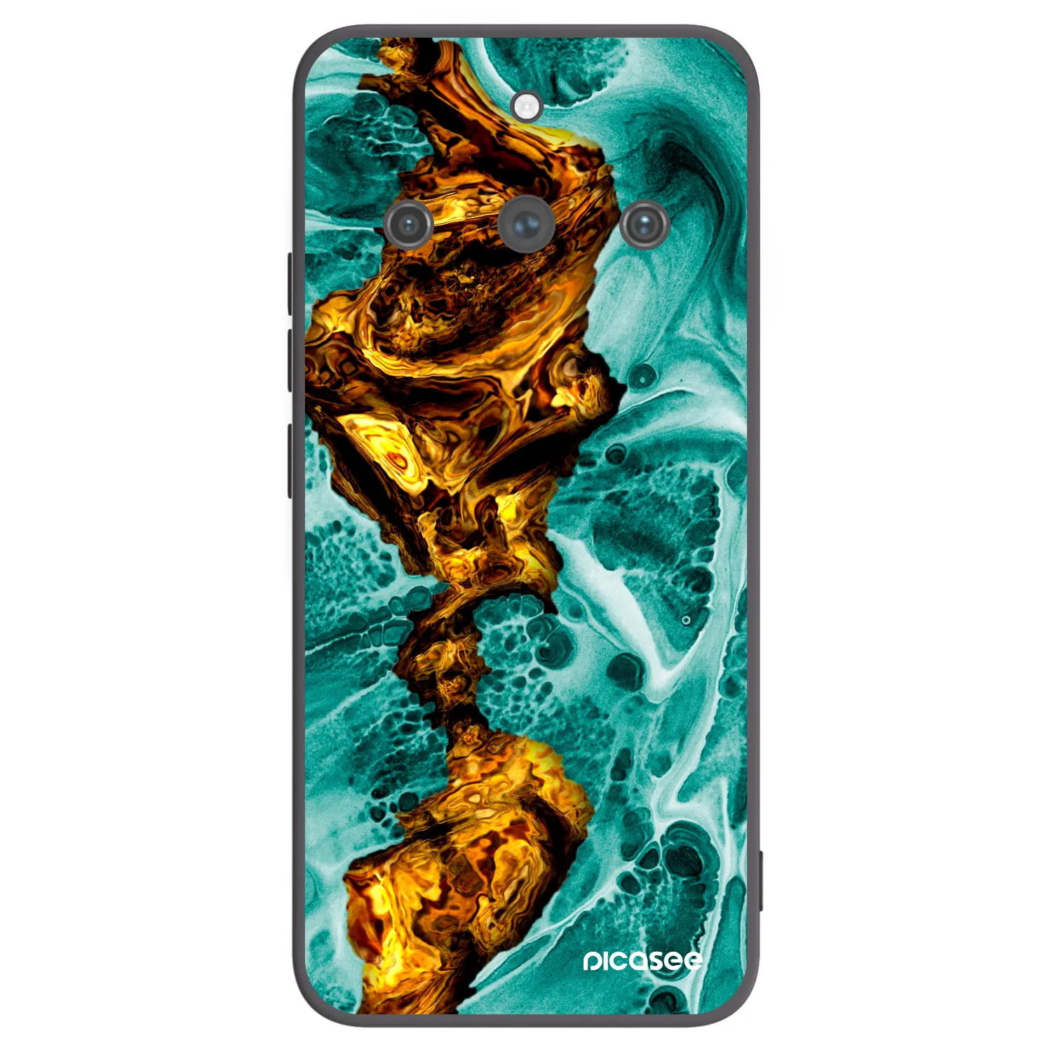 Picasee silikonski črni ovitek za Realme 11 Pro+ - Goldsky