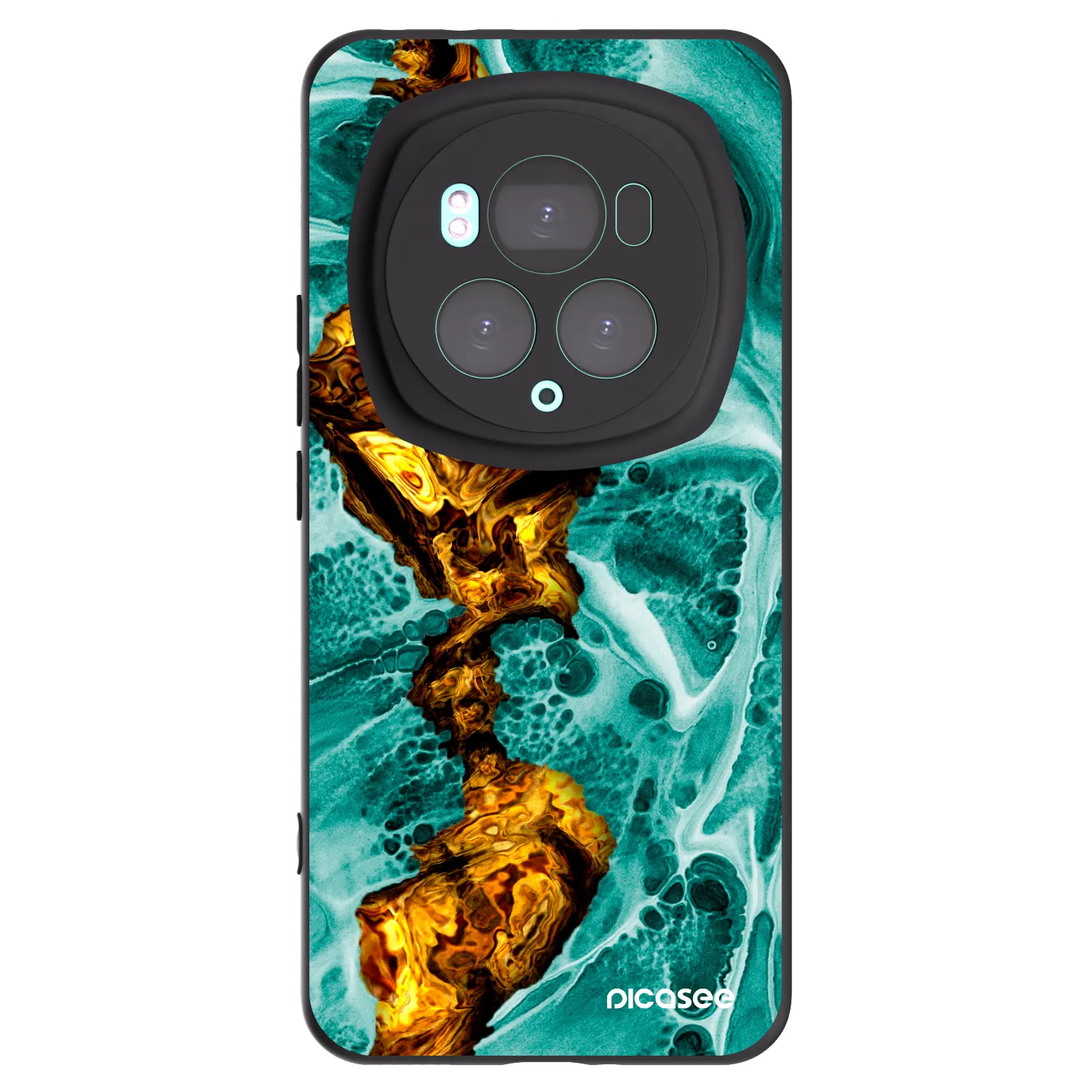 Picasee silikonski črni ovitek za Honor Magic6 Pro - Goldsky