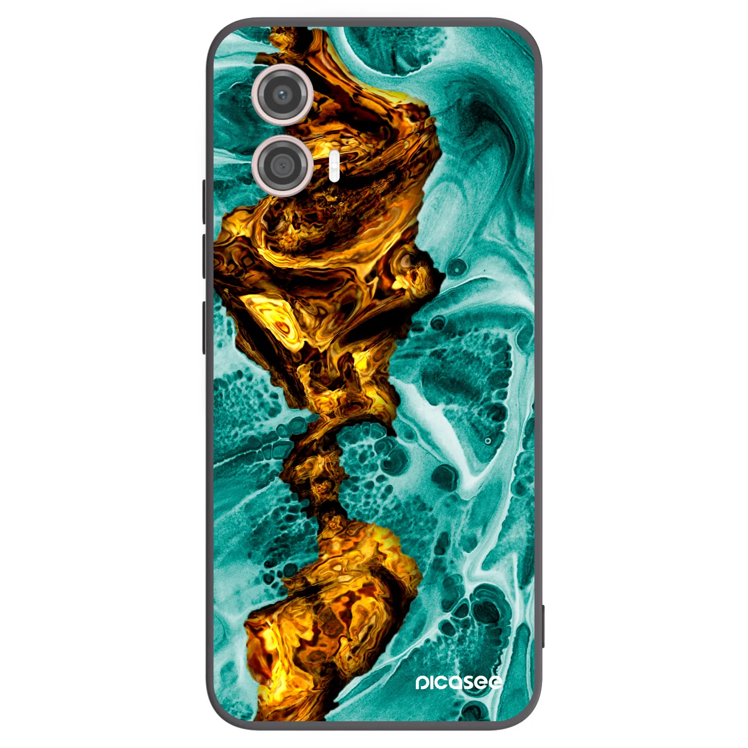 Picasee silikonski črni ovitek za Motorola Moto G53 5G - Goldsky