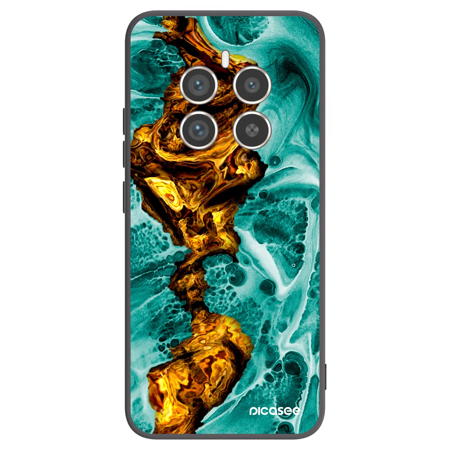 Picasee silikonski črni ovitek za Realme 12 Pro 5G - Goldsky