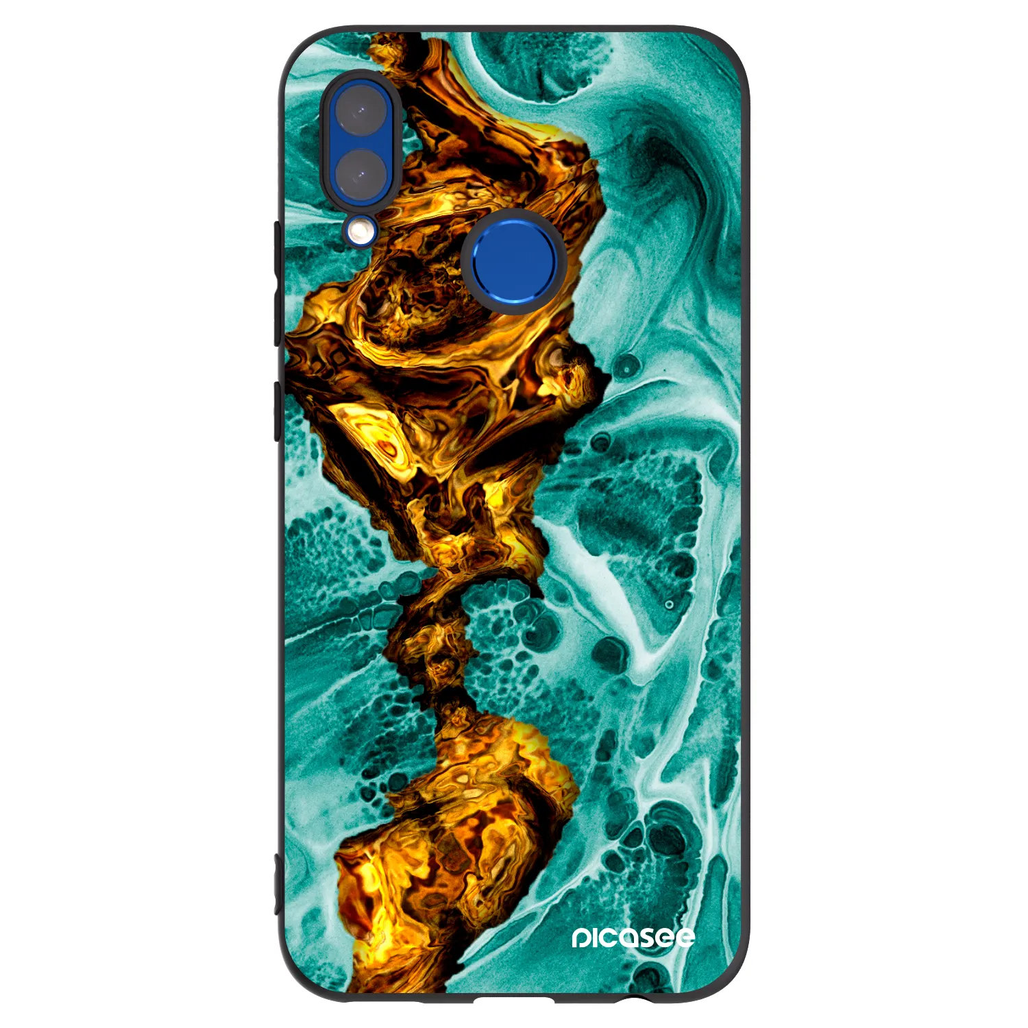 Picasee silikonski črni ovitek za Huawei P Smart 2019 - Goldsky