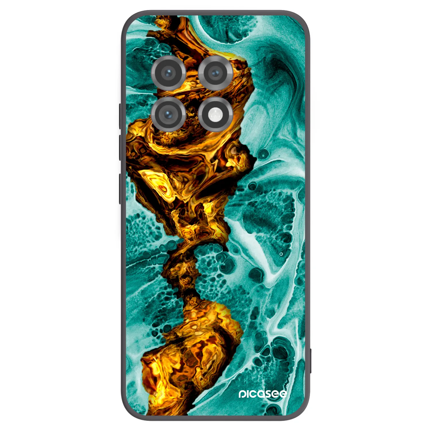 Picasee silikonski črni ovitek za OnePlus 11 5G - Goldsky