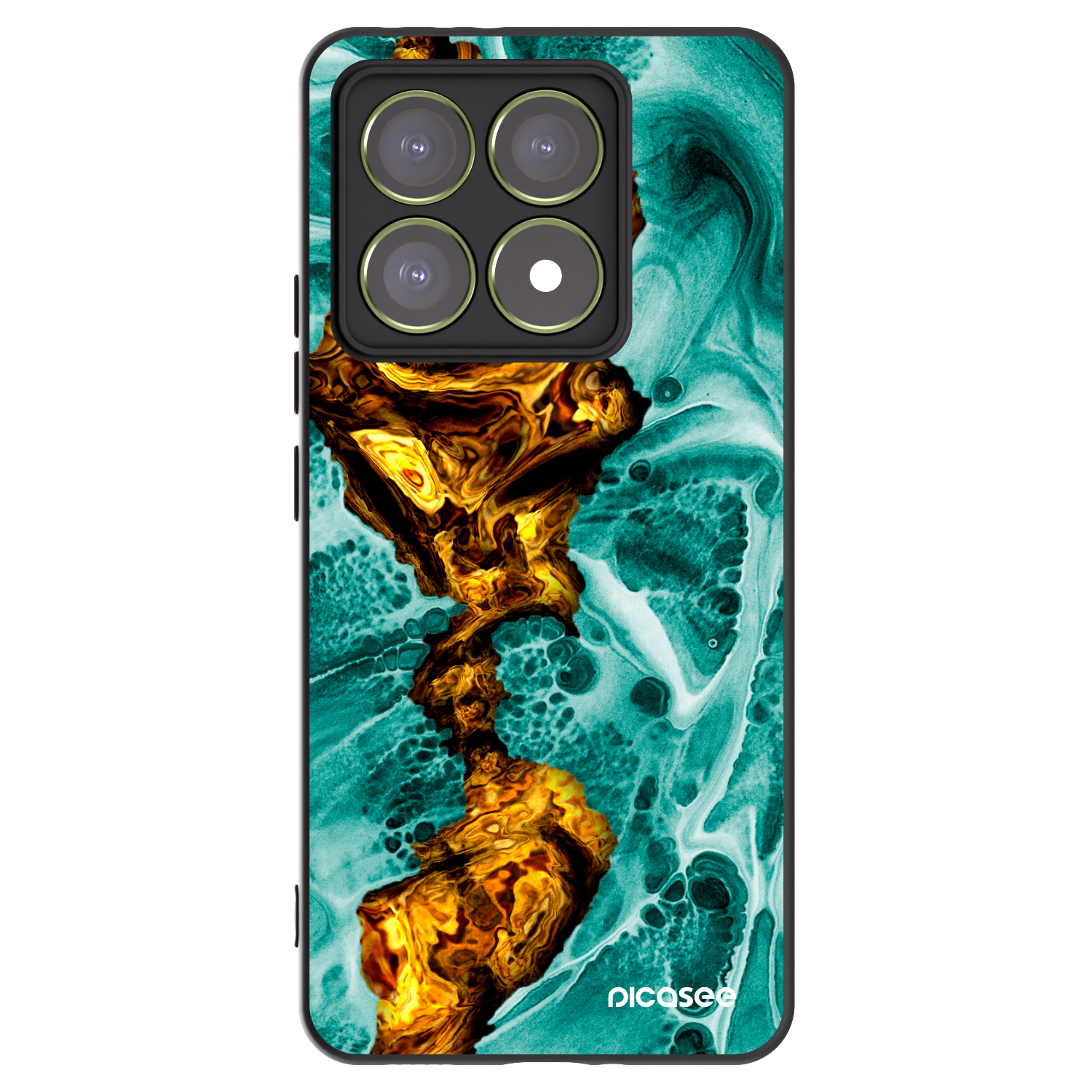 Picasee silikonski črni ovitek za Xiaomi 14T - Goldsky