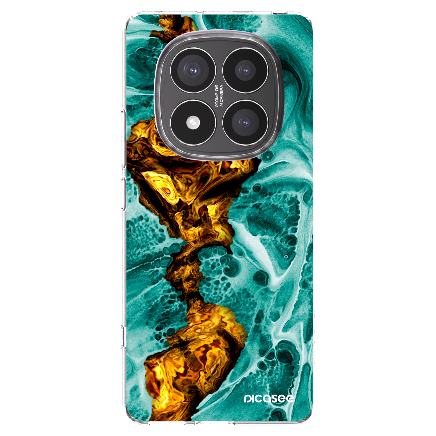 Picasee silikonski prozorni ovitek za Xiaomi Redmi Note 14 Pro+ 5G - Goldsky