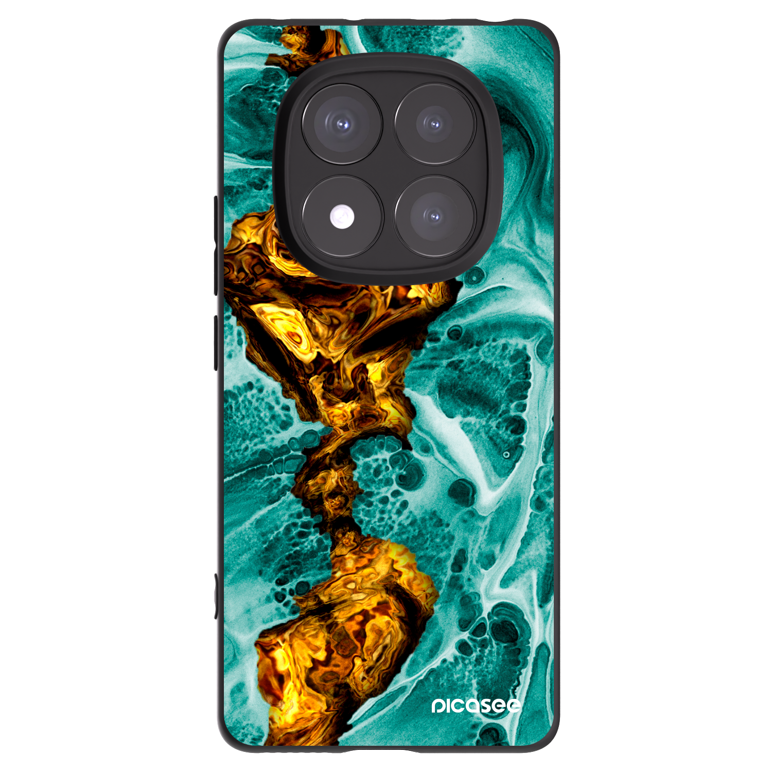 Picasee silikonski črni ovitek za Xiaomi Redmi Note 14 Pro 5G - Goldsky