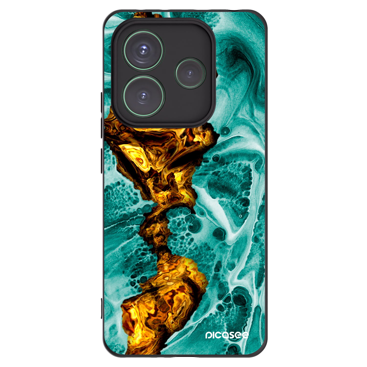 Picasee silikonski črni ovitek za Xiaomi Redmi Note 14 5G - Goldsky