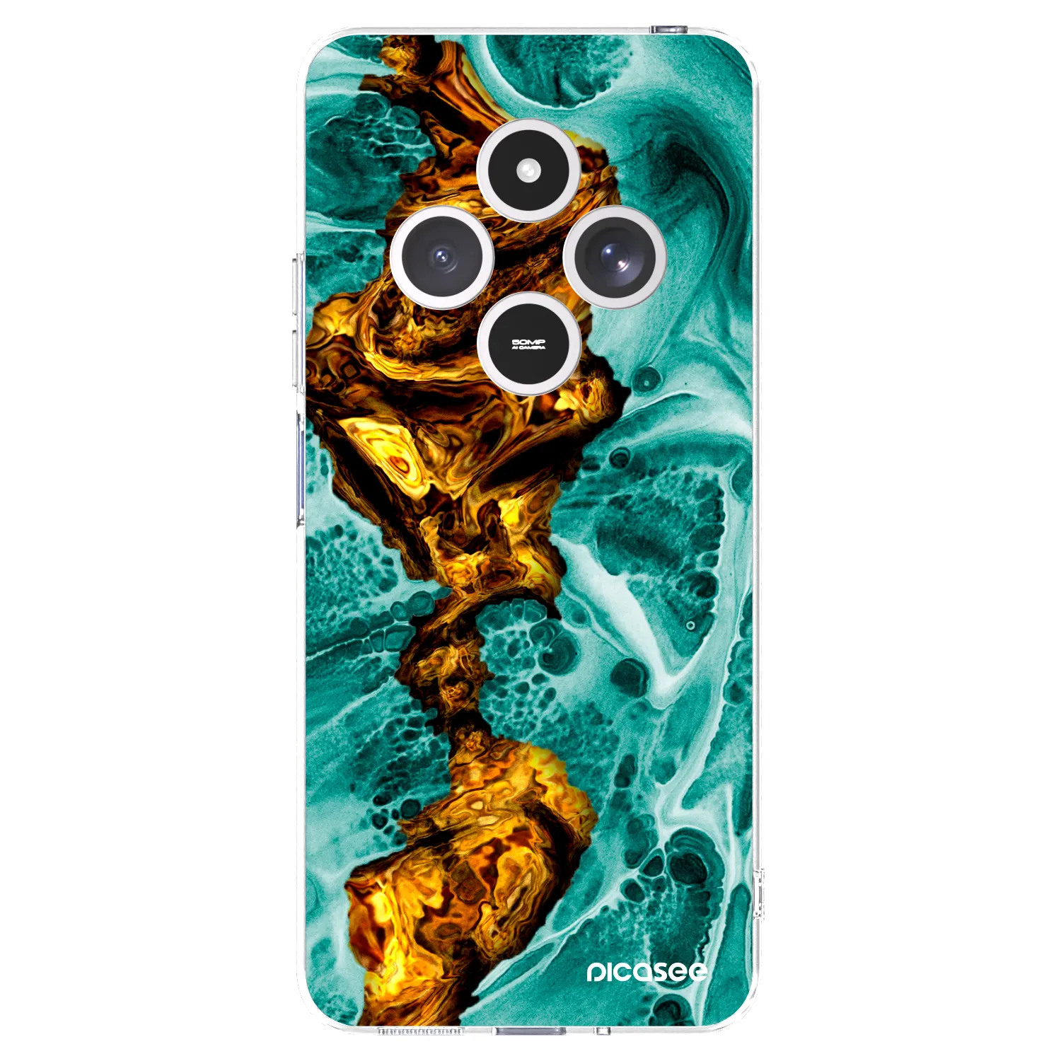 Picasee silikonski prozorni ovitek za Xiaomi Redmi 14C - Goldsky