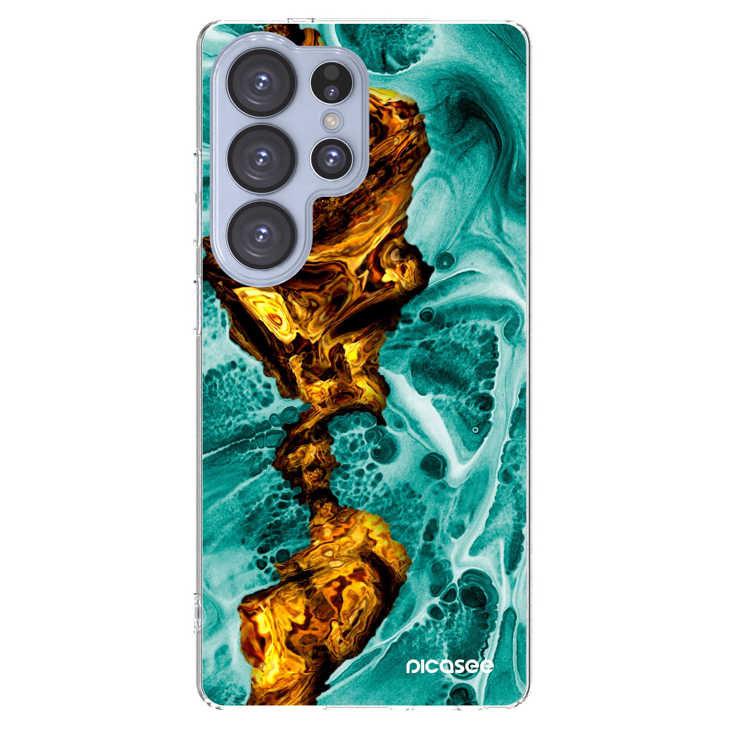 Picasee silikonski prozorni ovitek za Samsung Galaxy S25 Ultra 5G - Goldsky