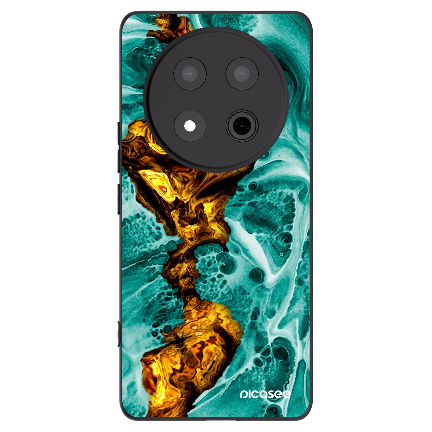 Picasee silikonski črni ovitek za Honor Magic7 Lite 5G - Goldsky
