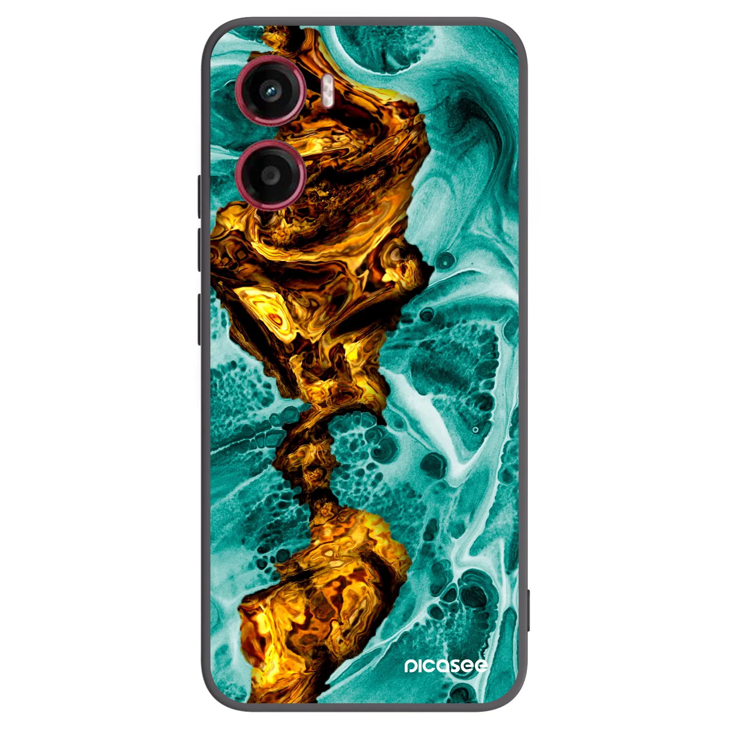 Picasee silikonski črni ovitek za Motorola Moto G05 - Goldsky