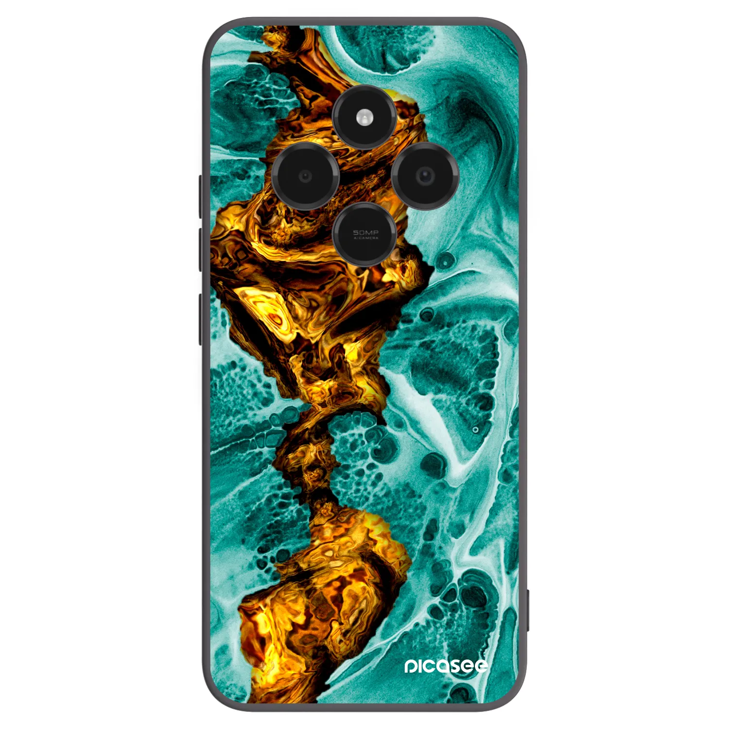 Picasee silikonski črni ovitek za Xiaomi Poco C75 - Goldsky