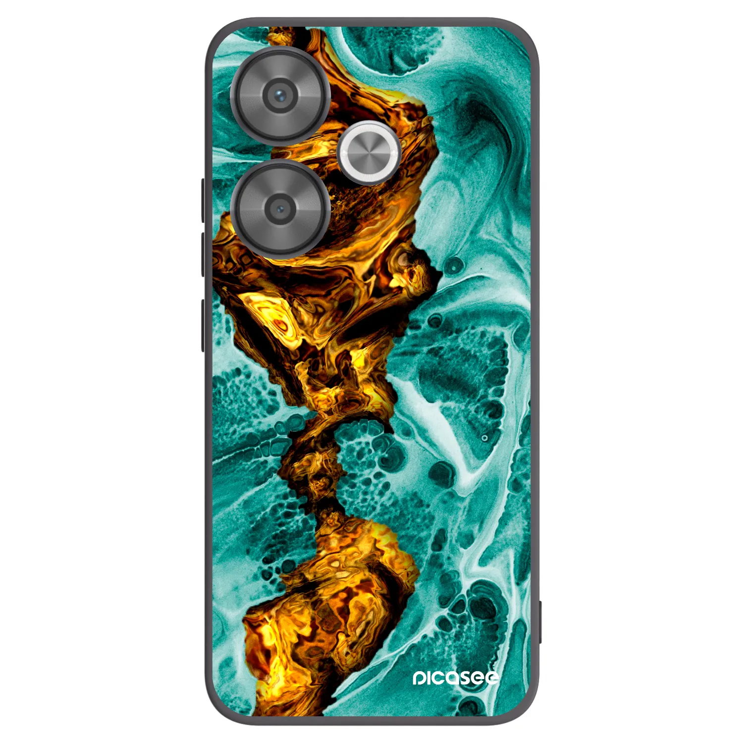 Picasee silikonski črni ovitek za Xiaomi Poco F6 - Goldsky