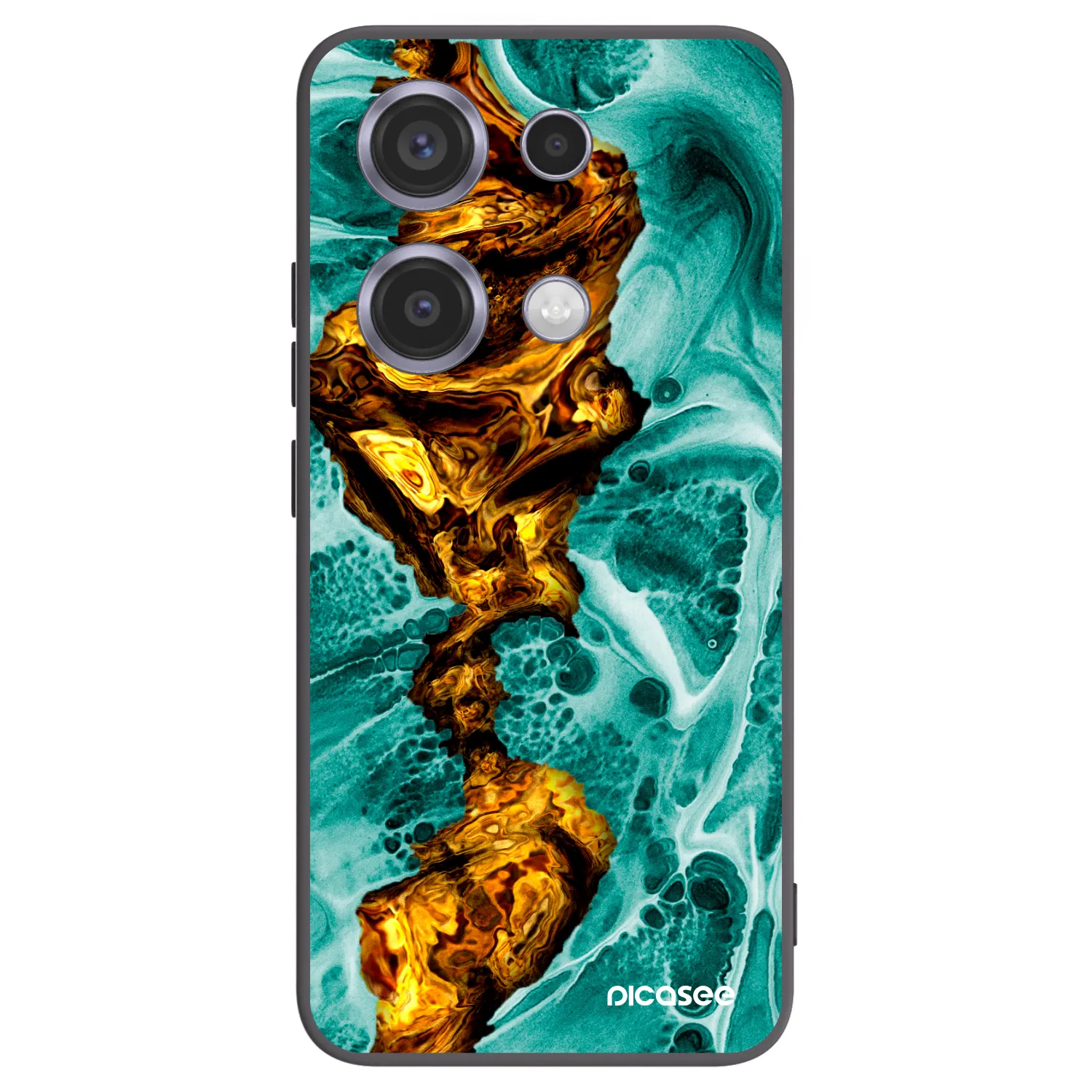 Picasee silikonski črni ovitek za Xiaomi Redmi Note 14S - Goldsky