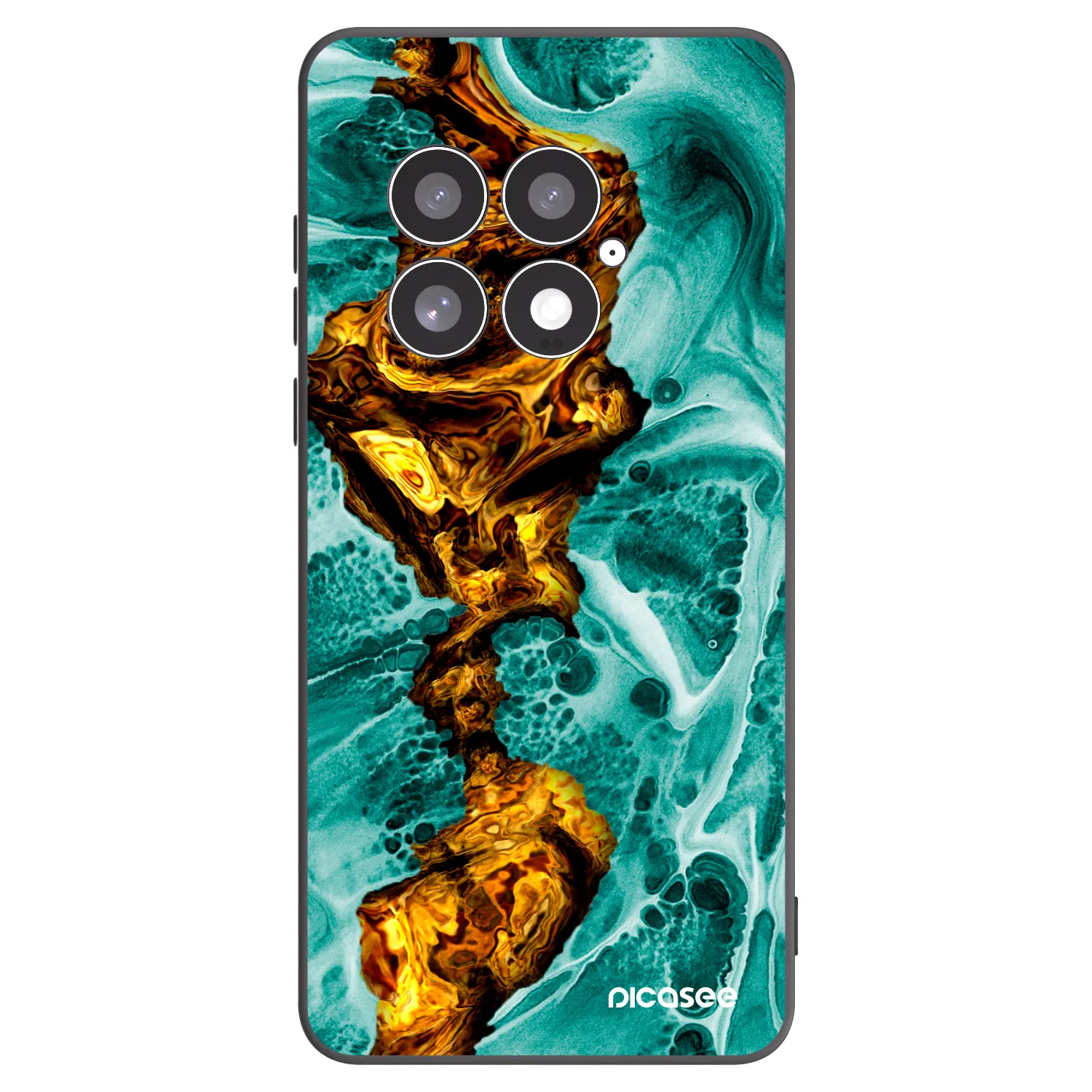 Picasee silikonski črni ovitek za OnePlus 13 5G - Goldsky