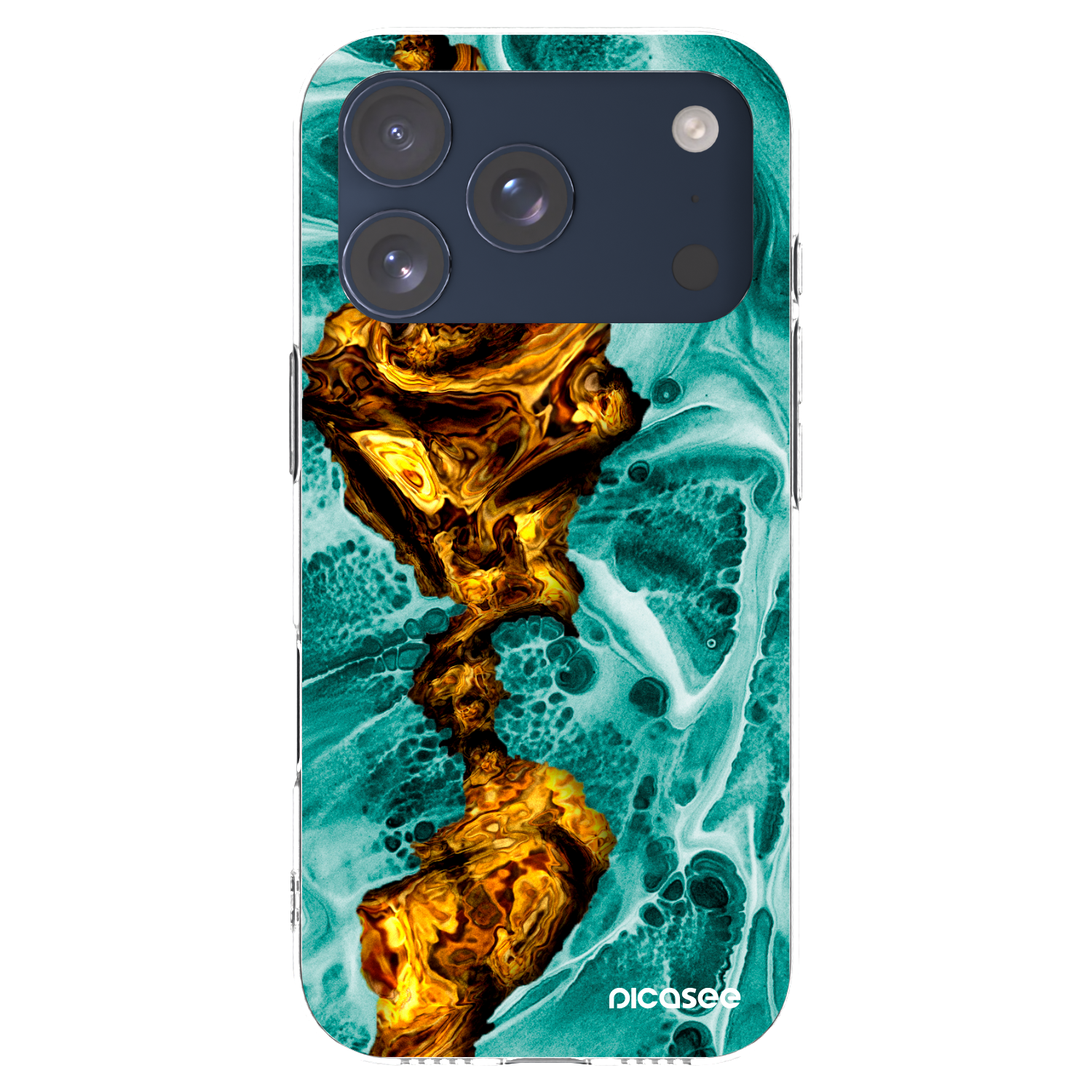 Picasee silikonski prozorni ovitek za Apple iPhone 17 Pro - Goldsky